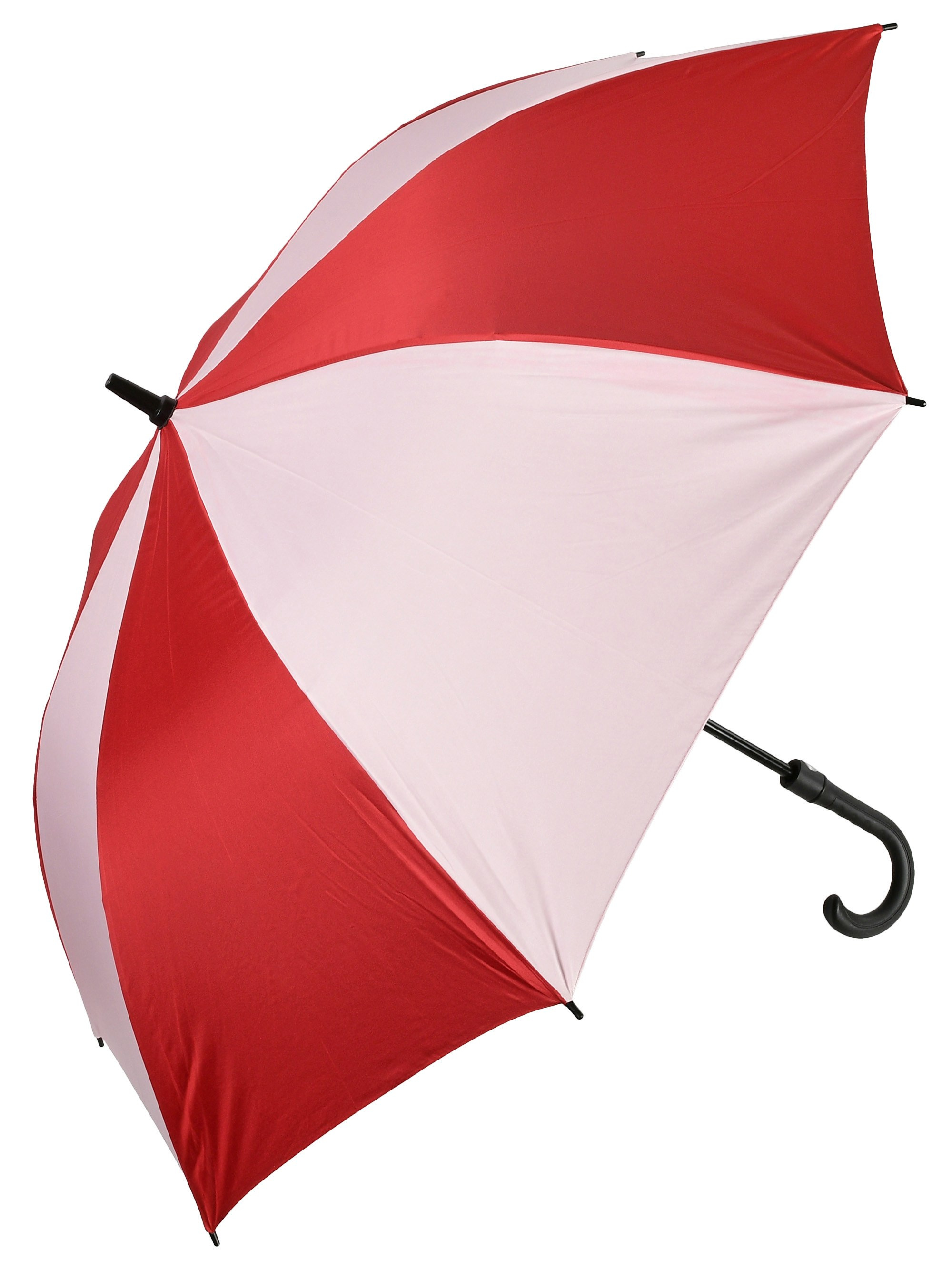 зонтик в разложенном виде красно-белый