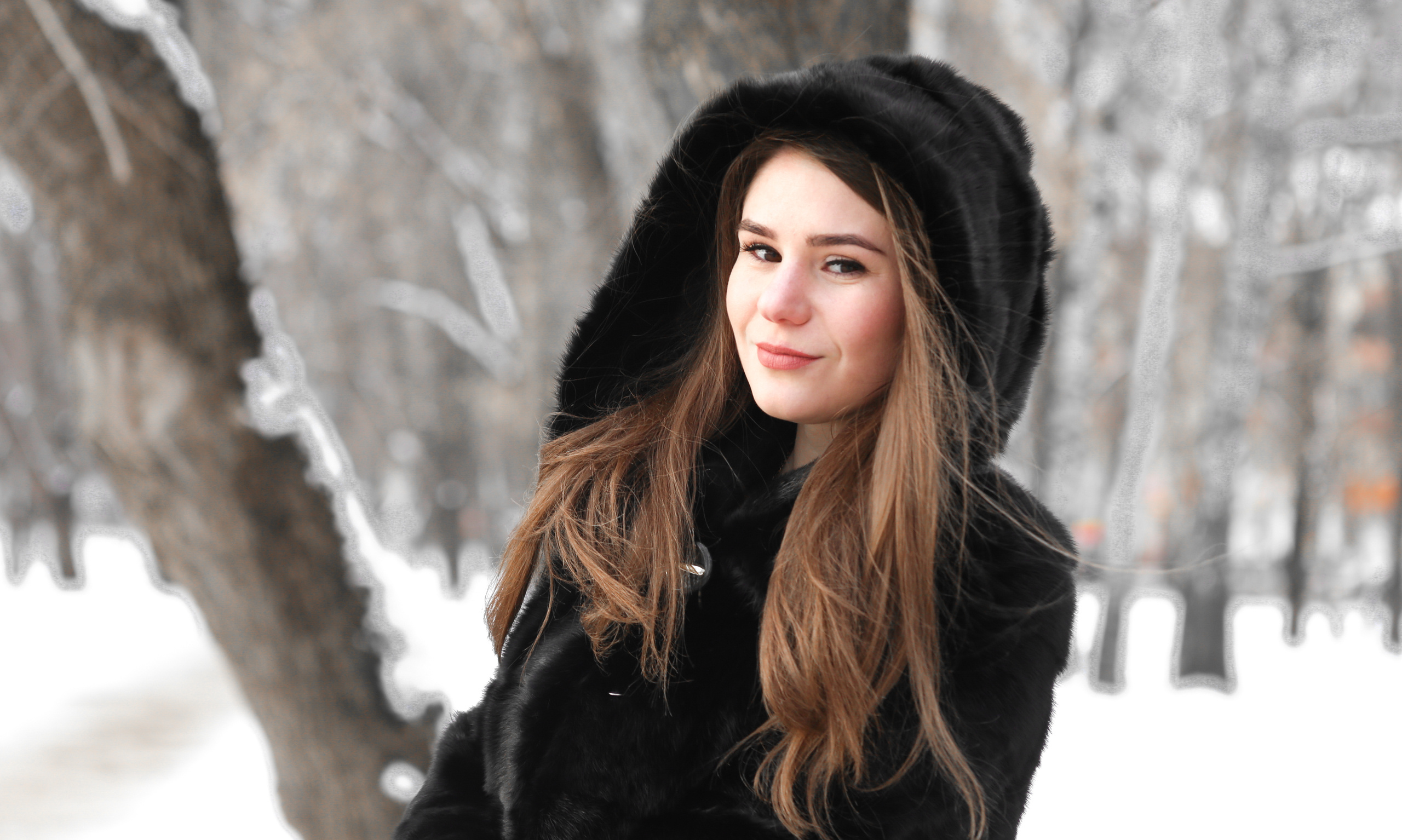 зимняя фотосессия девушки в Перми