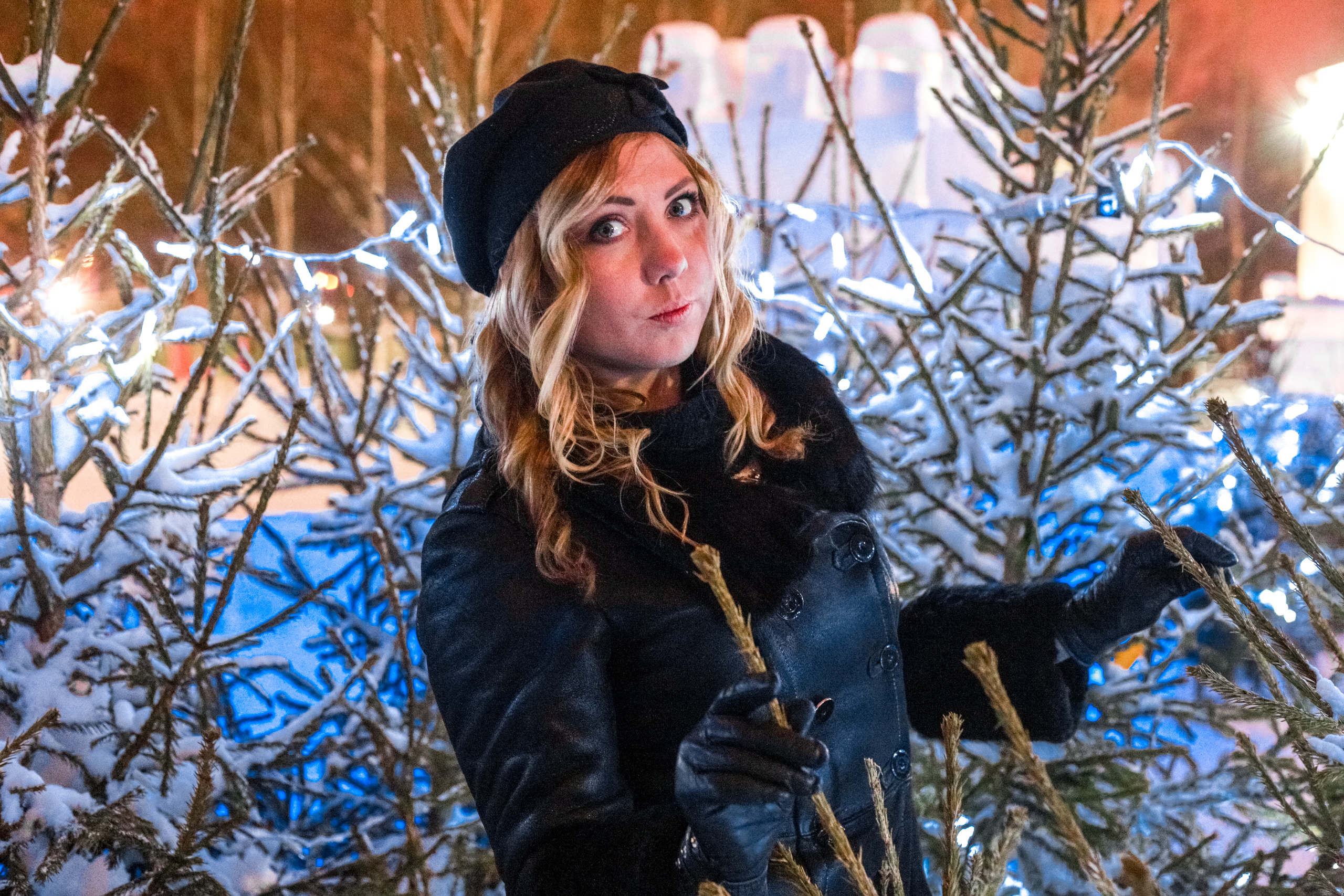 зимняя фотосессия девушки в Перми