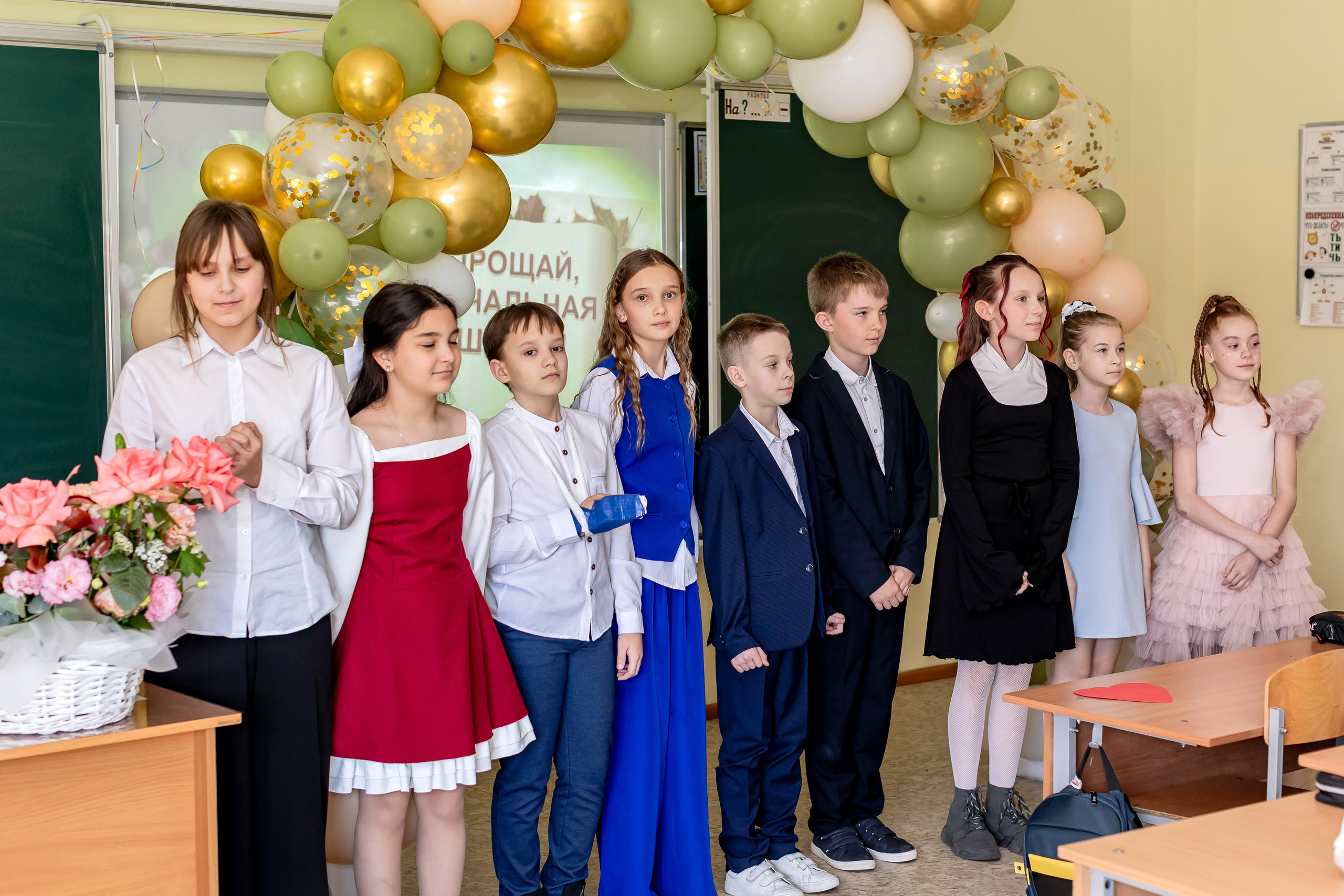 Выпускной в начальной школе в классе. Фотограф и видеограф Москва. Свадебный фотограф, видеограф. Выпускные альбомы. Оживающие альбомы