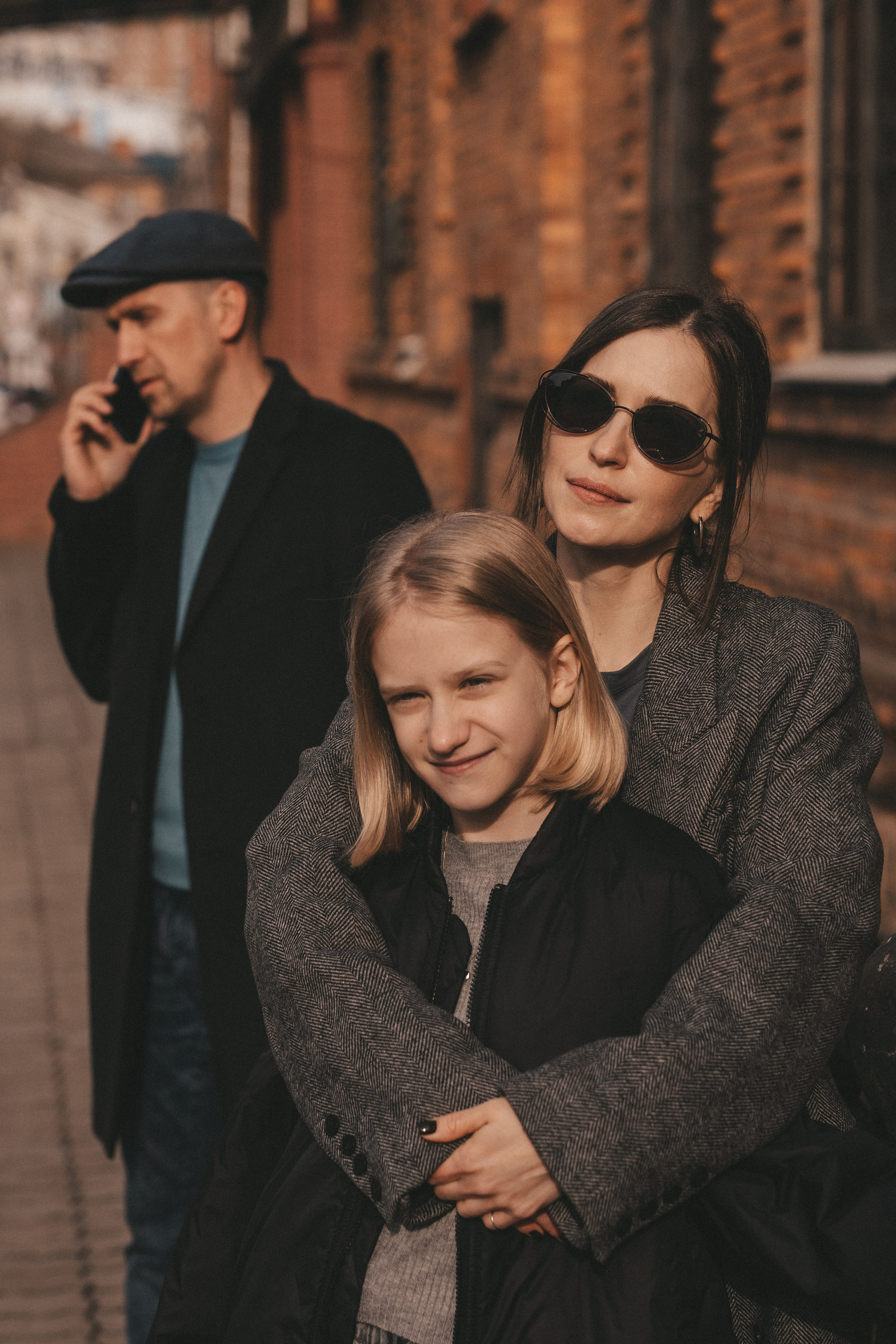 семейное фото на улице