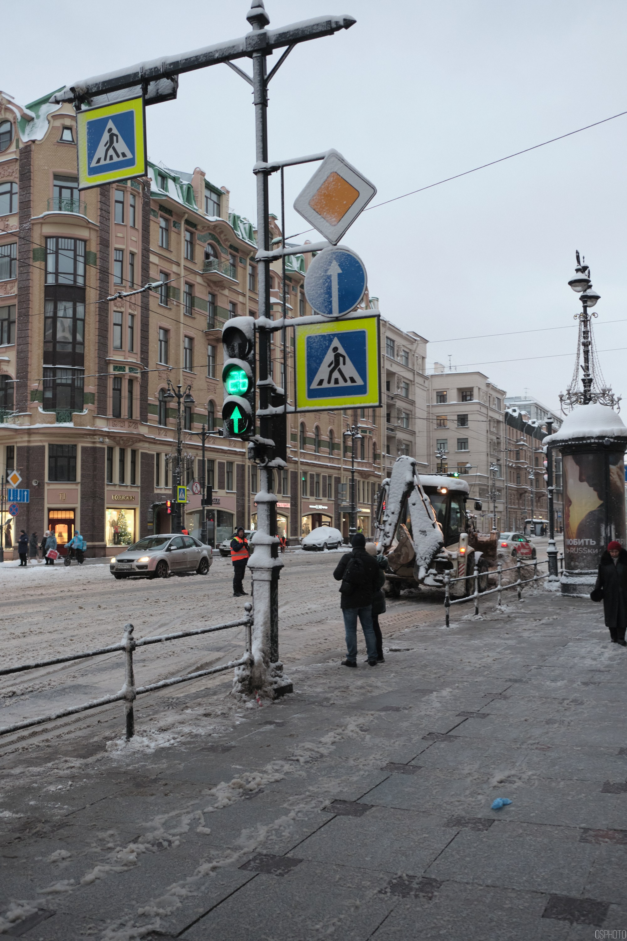 Снег и туман в Санкт-Петербурге. Фотографъ Сергѣевъ. Поймать мгновеніе