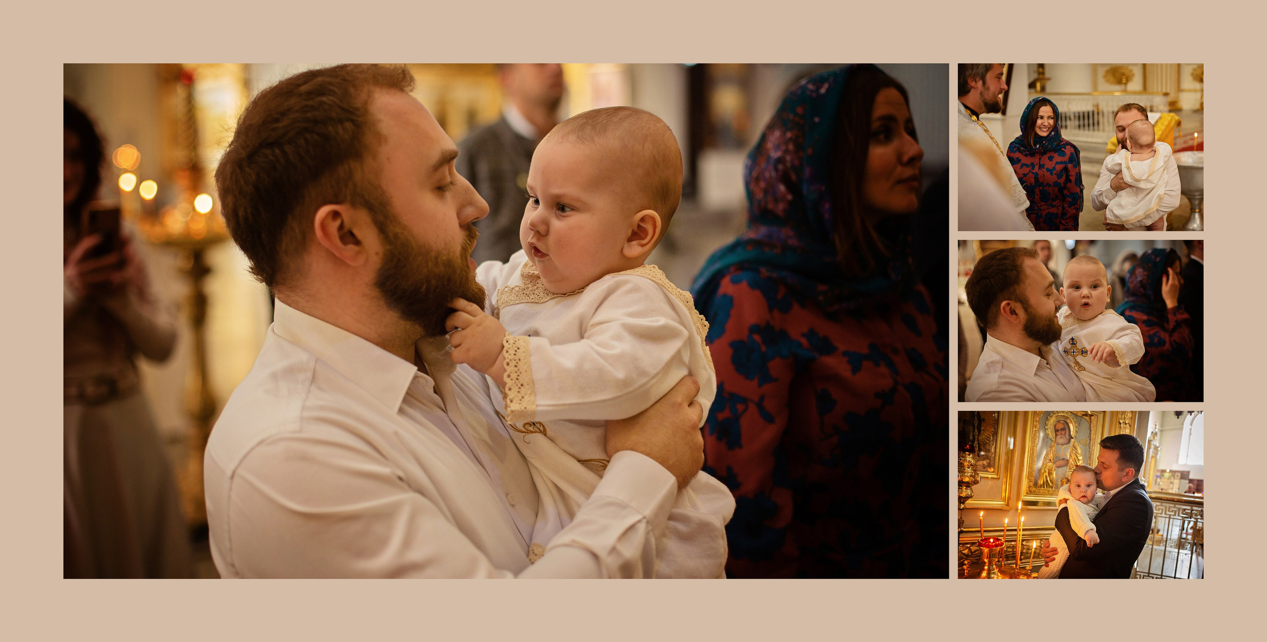 Фотосессия крещения новорожденных