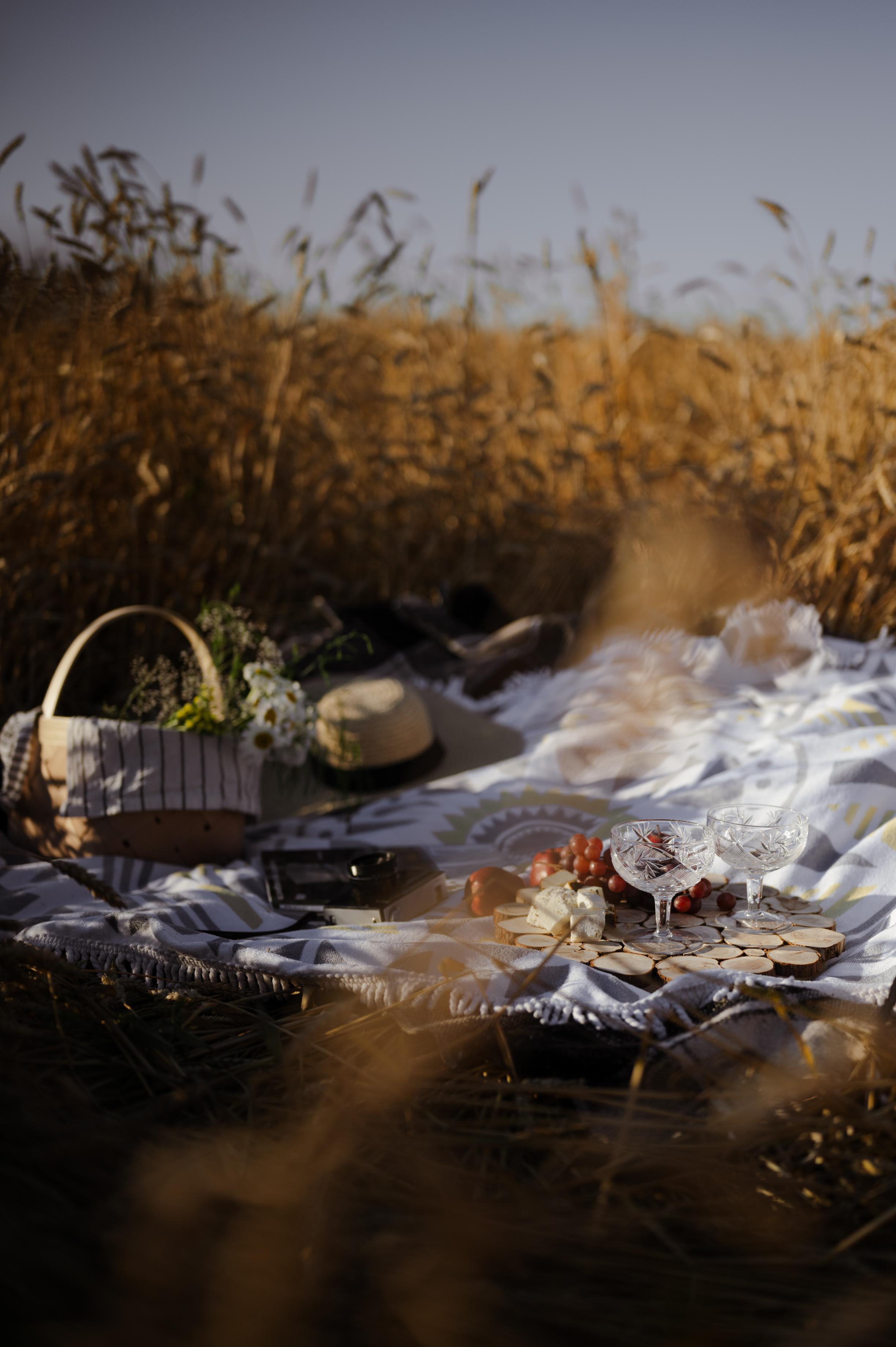 Фотопикник в пшеничном поле. Свадебный фотограф Йошкар-Ола Казань