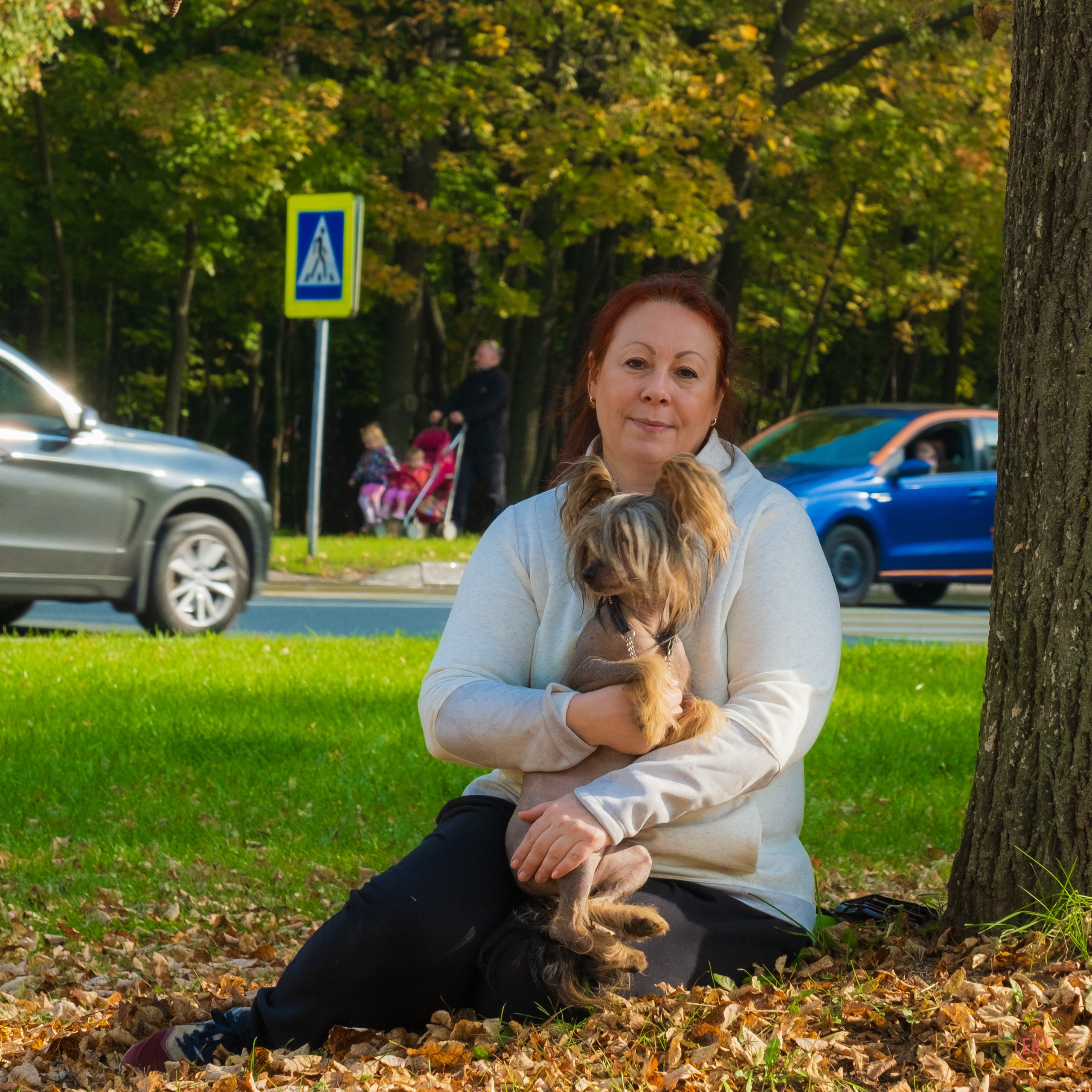 On a walk. Chinese Crested Dog Kennel Poale Ell