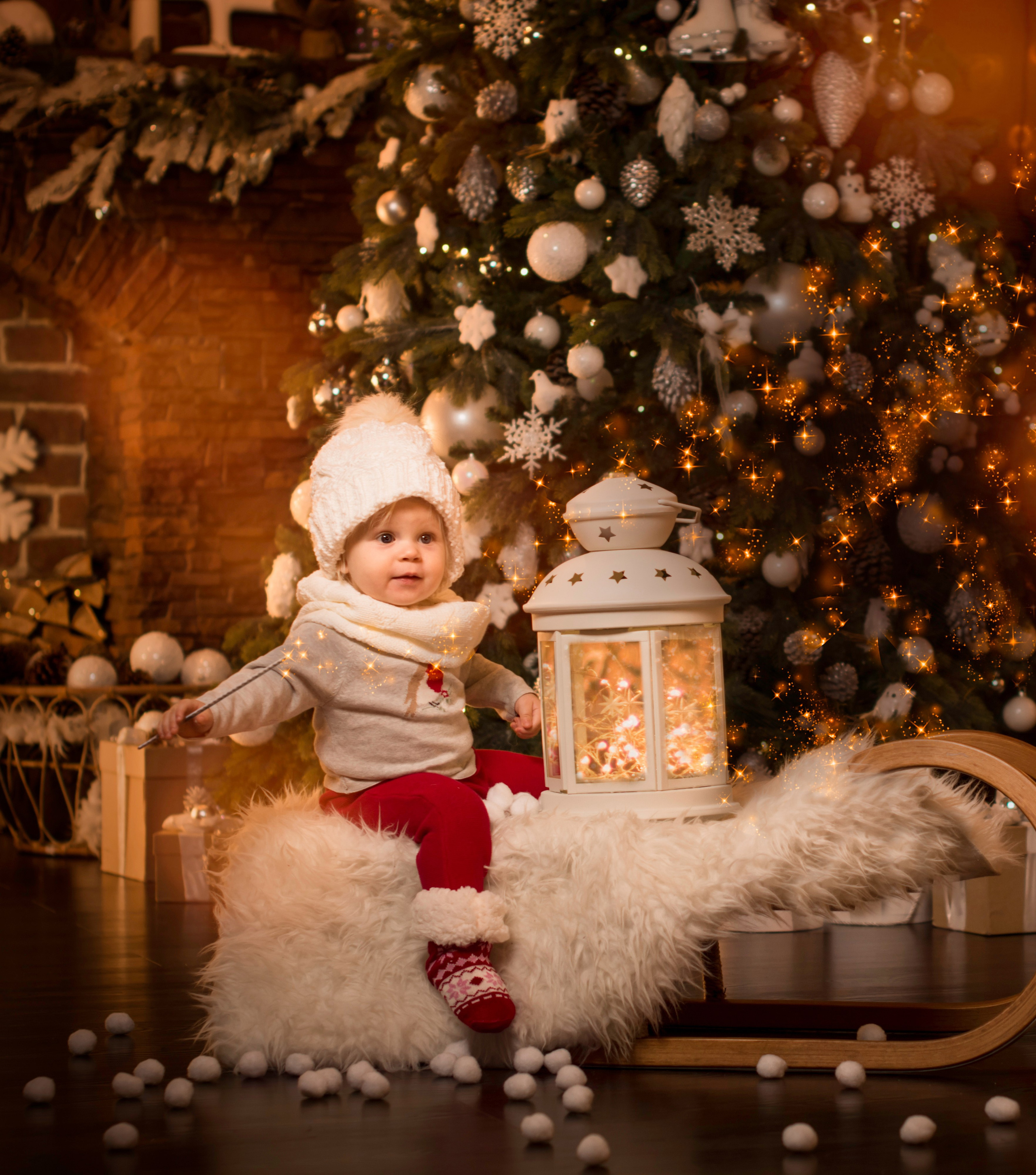 🎄 Новогодняя семейная фотосессия в студии. Фотосессия беременности — Крылова Натали — Москва