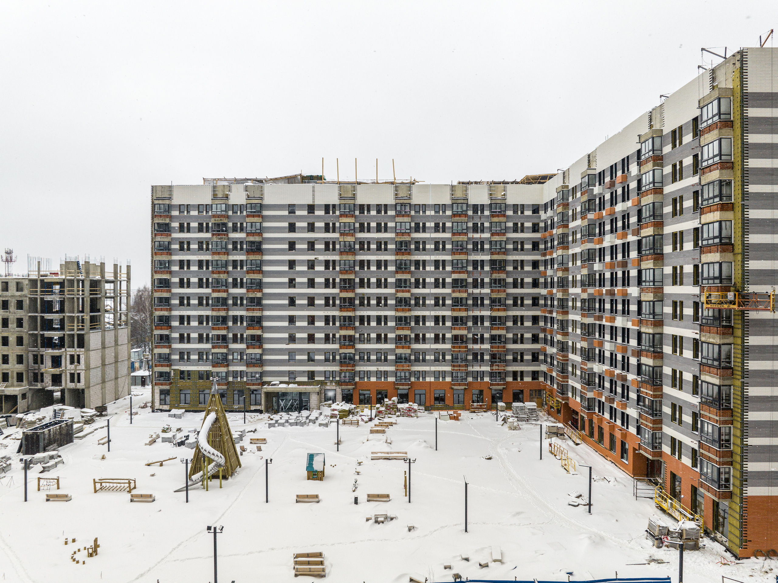 Обнинск. Ход строительства. Аэросъёмка в России