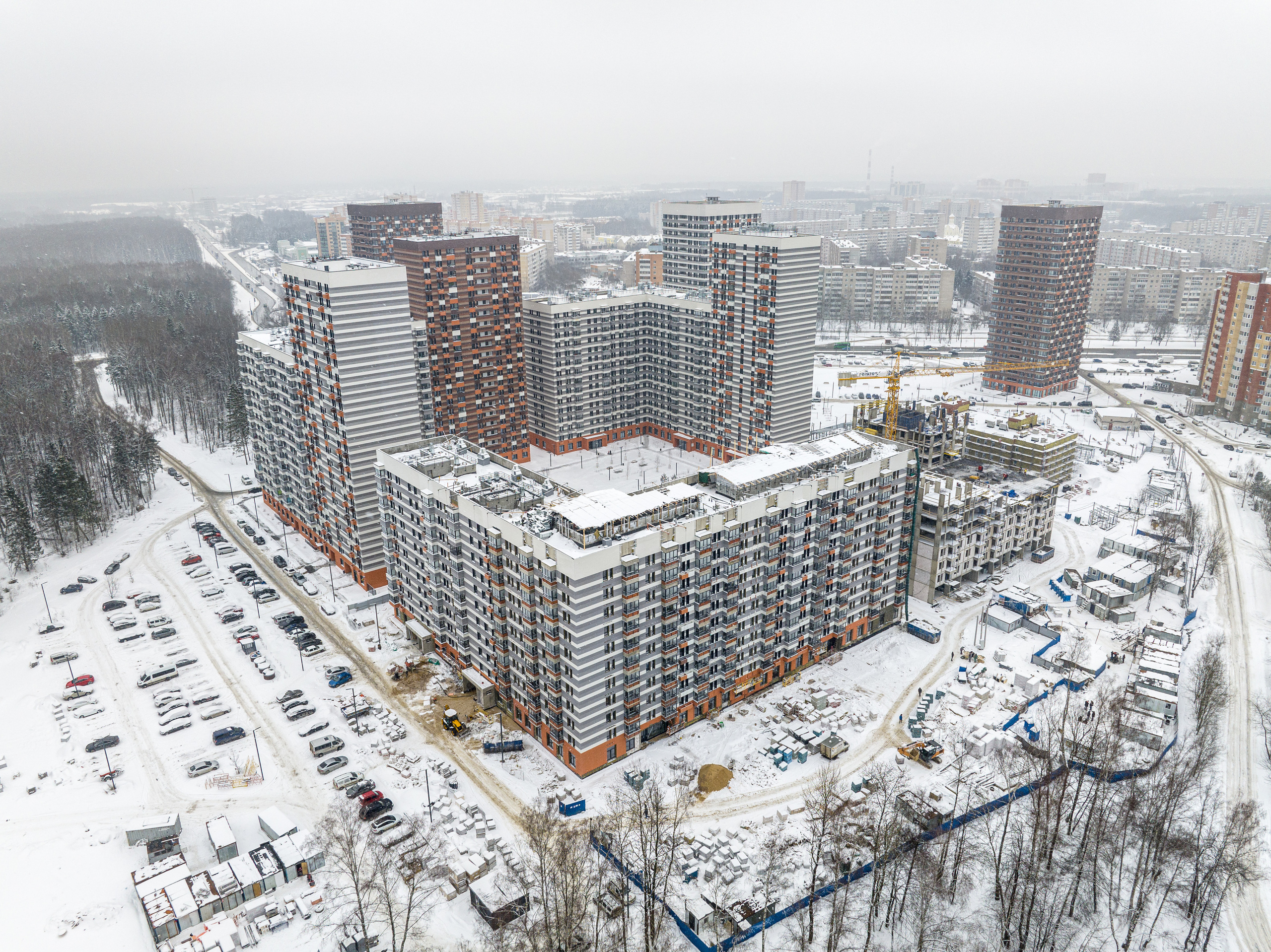 Обнинск. Ход строительства. Аэросъёмка в России