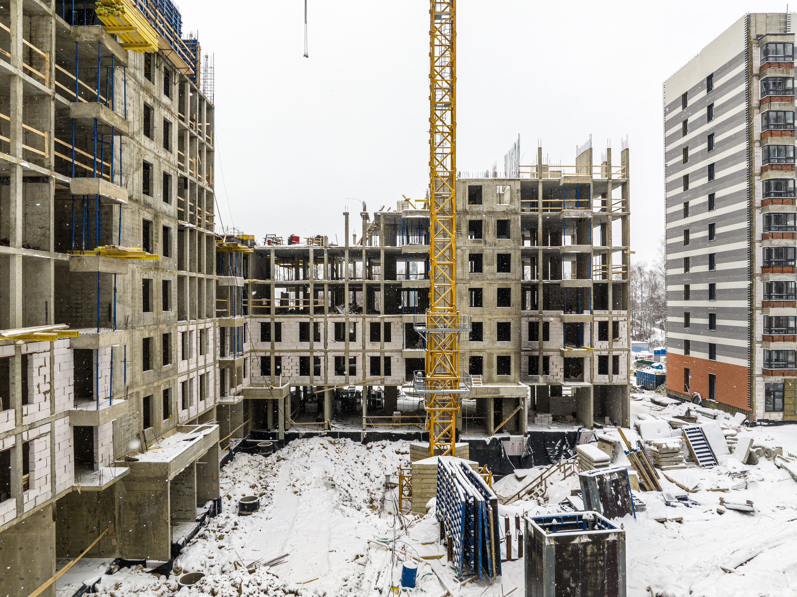 Обнинск. Ход строительства. Аэросъёмка в России