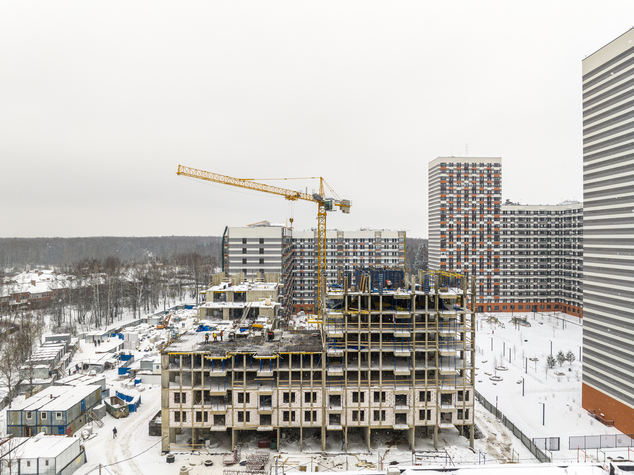 Обнинск. Ход строительства. Аэросъёмка в России