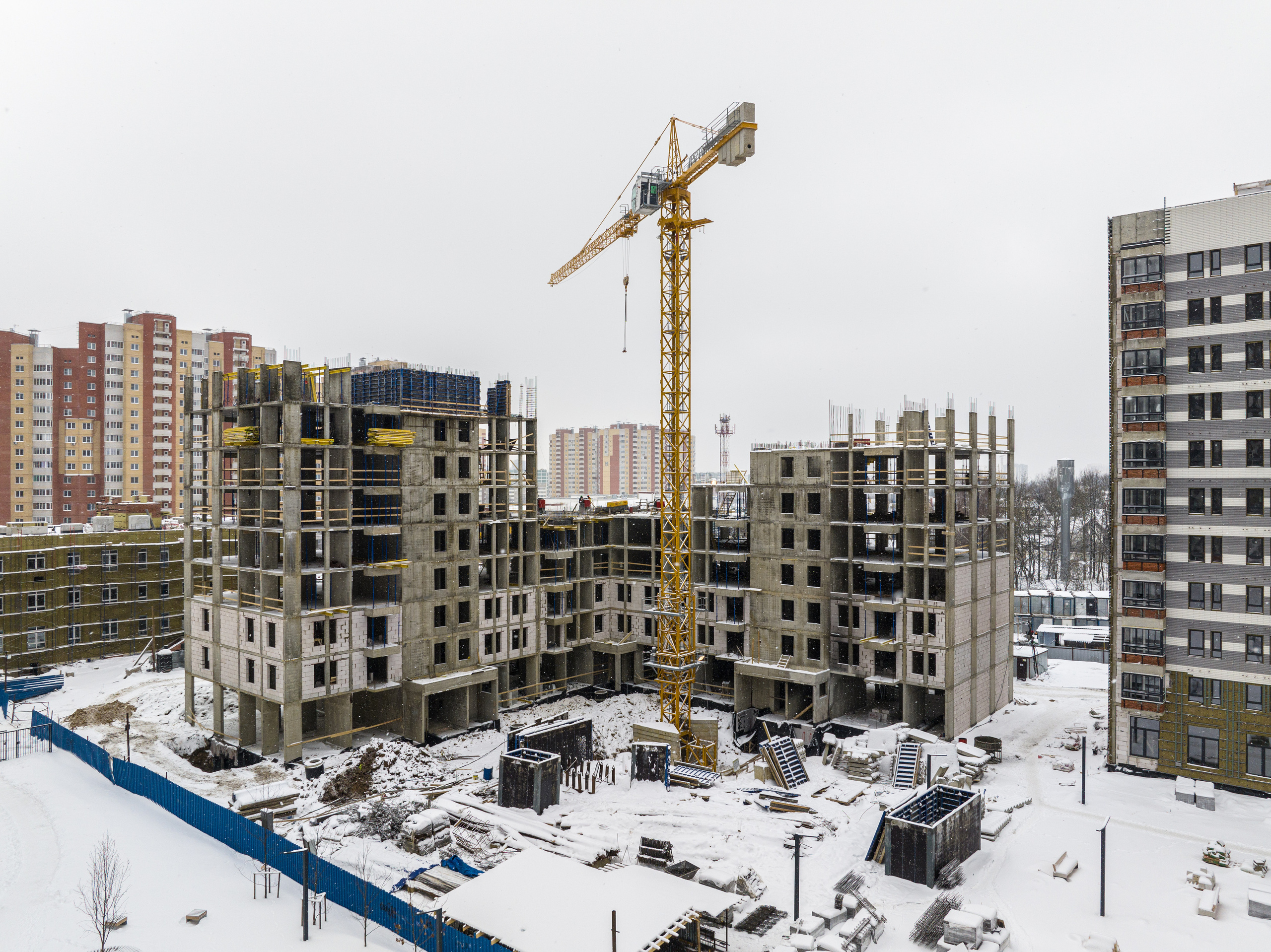 Обнинск. Ход строительства. Аэросъёмка в России