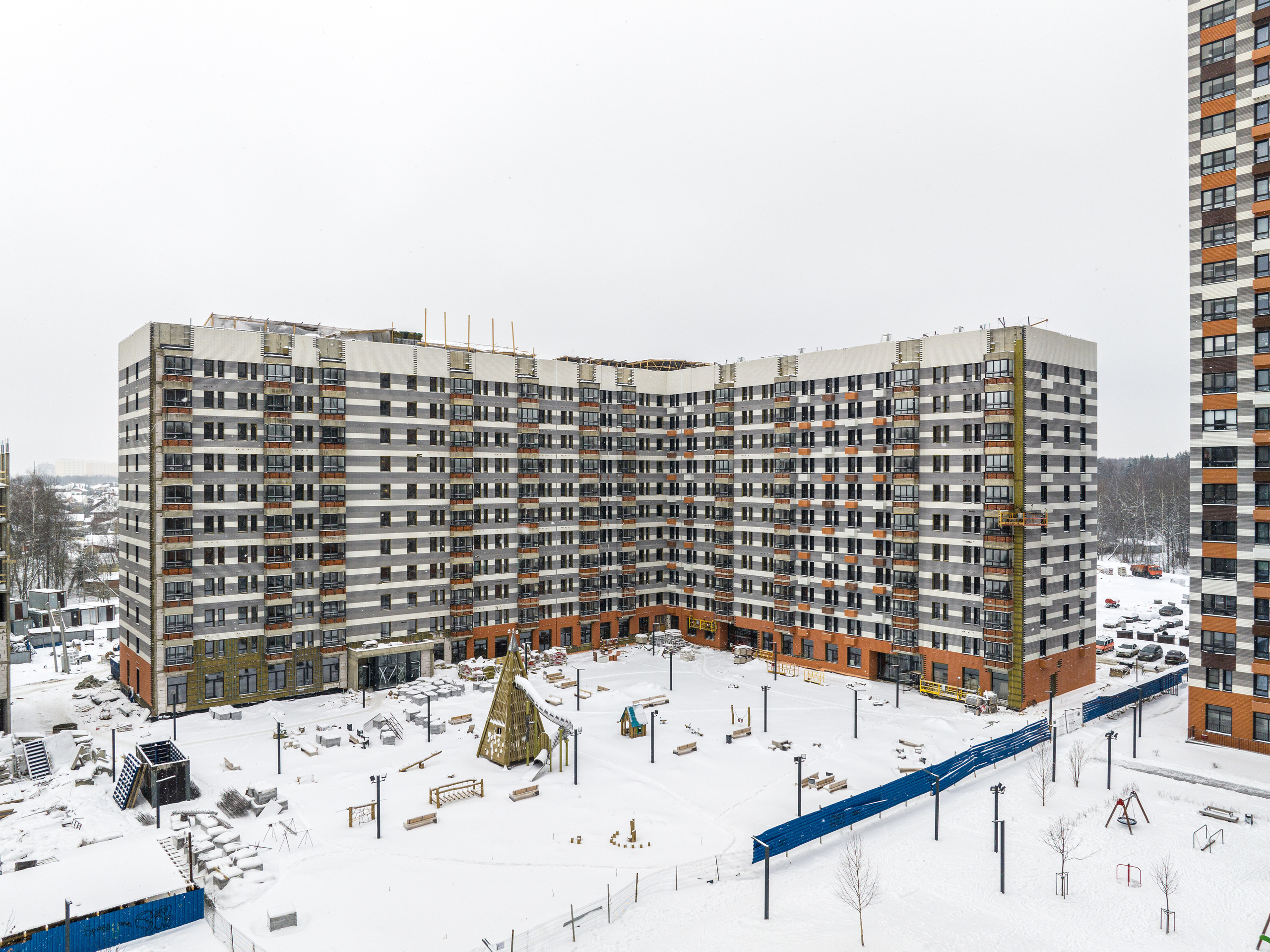 Обнинск. Ход строительства. Аэросъёмка в России