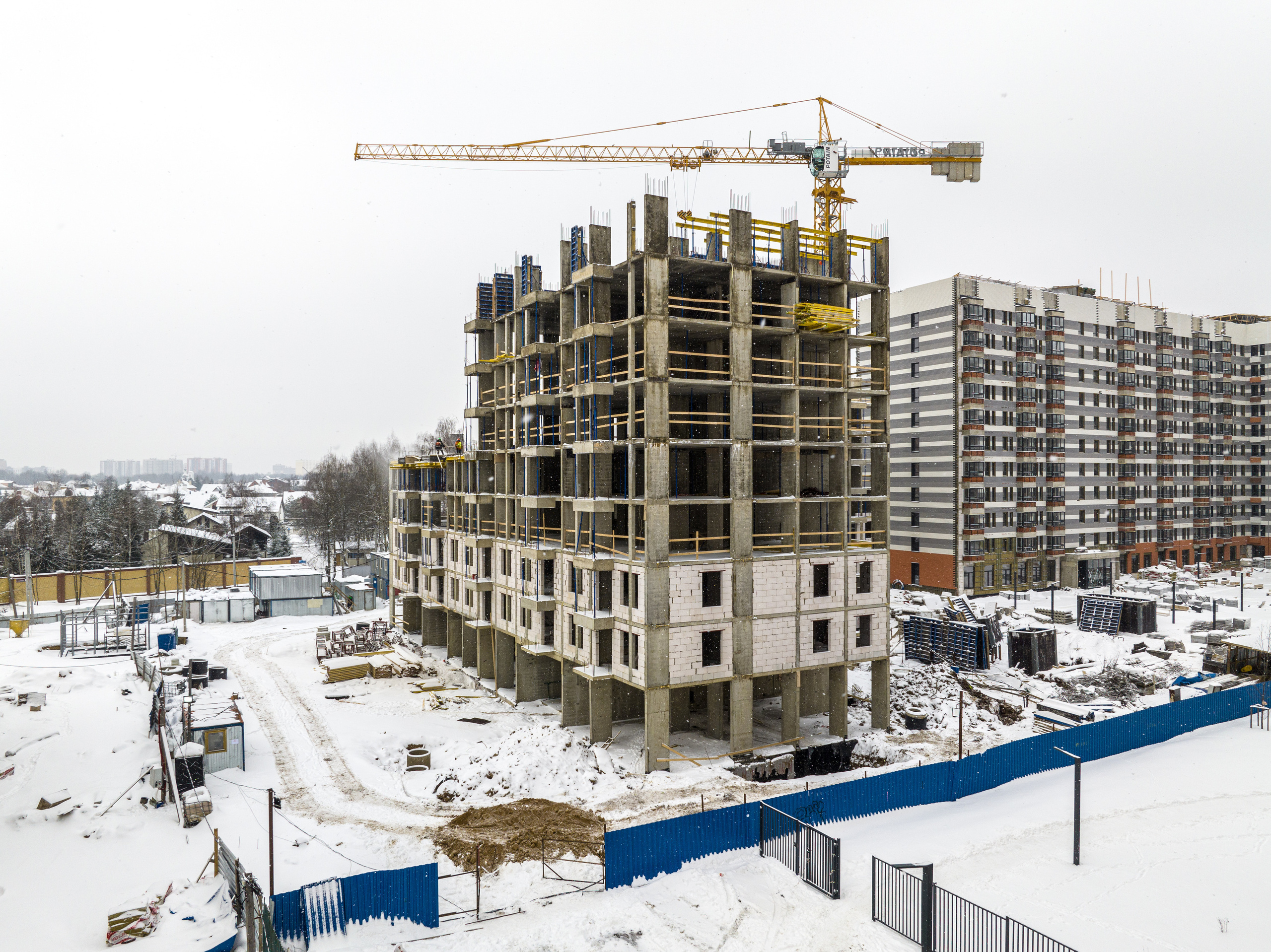 Обнинск. Ход строительства. Аэросъёмка в России