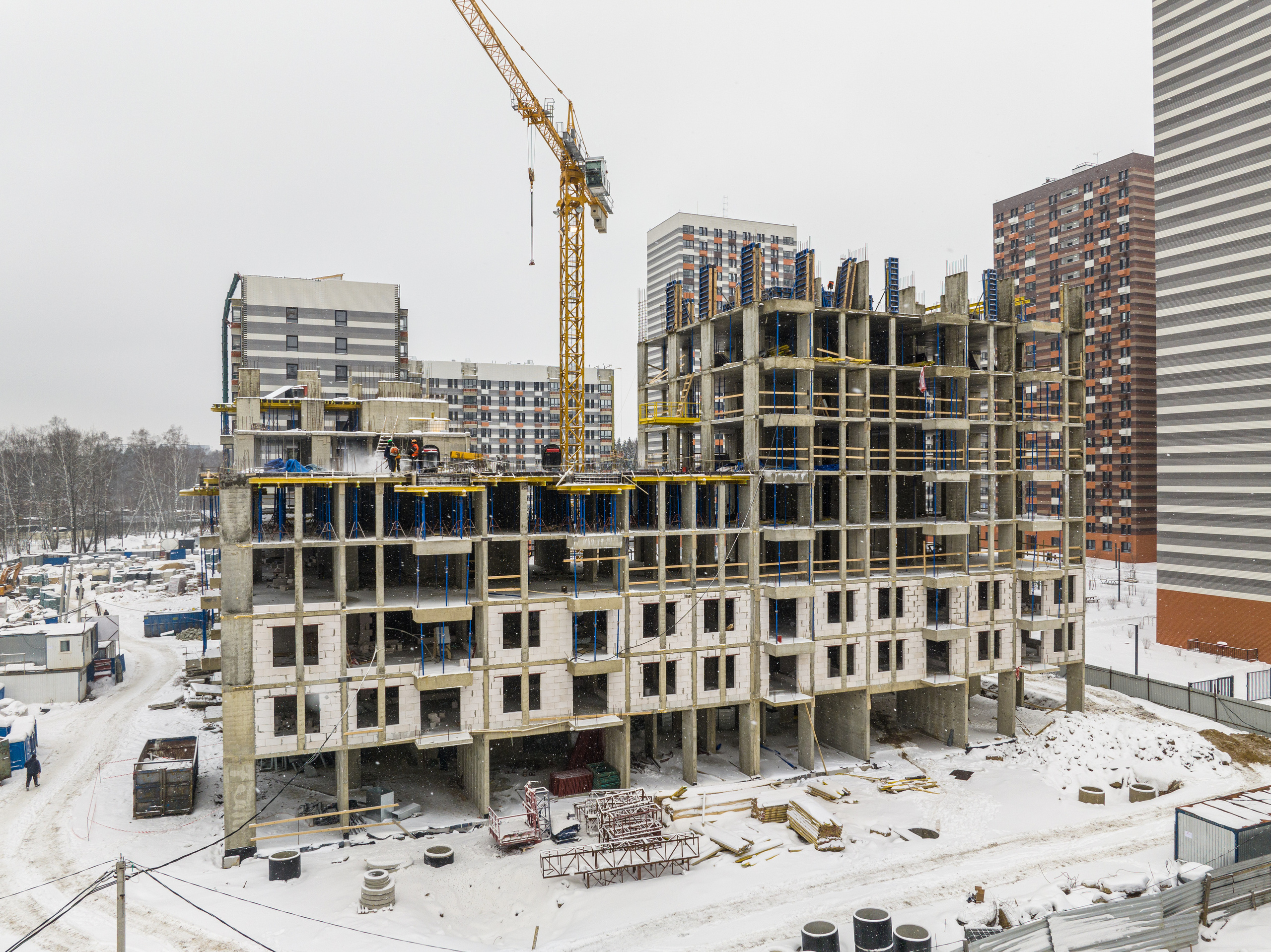 Обнинск. Ход строительства. Аэросъёмка в России