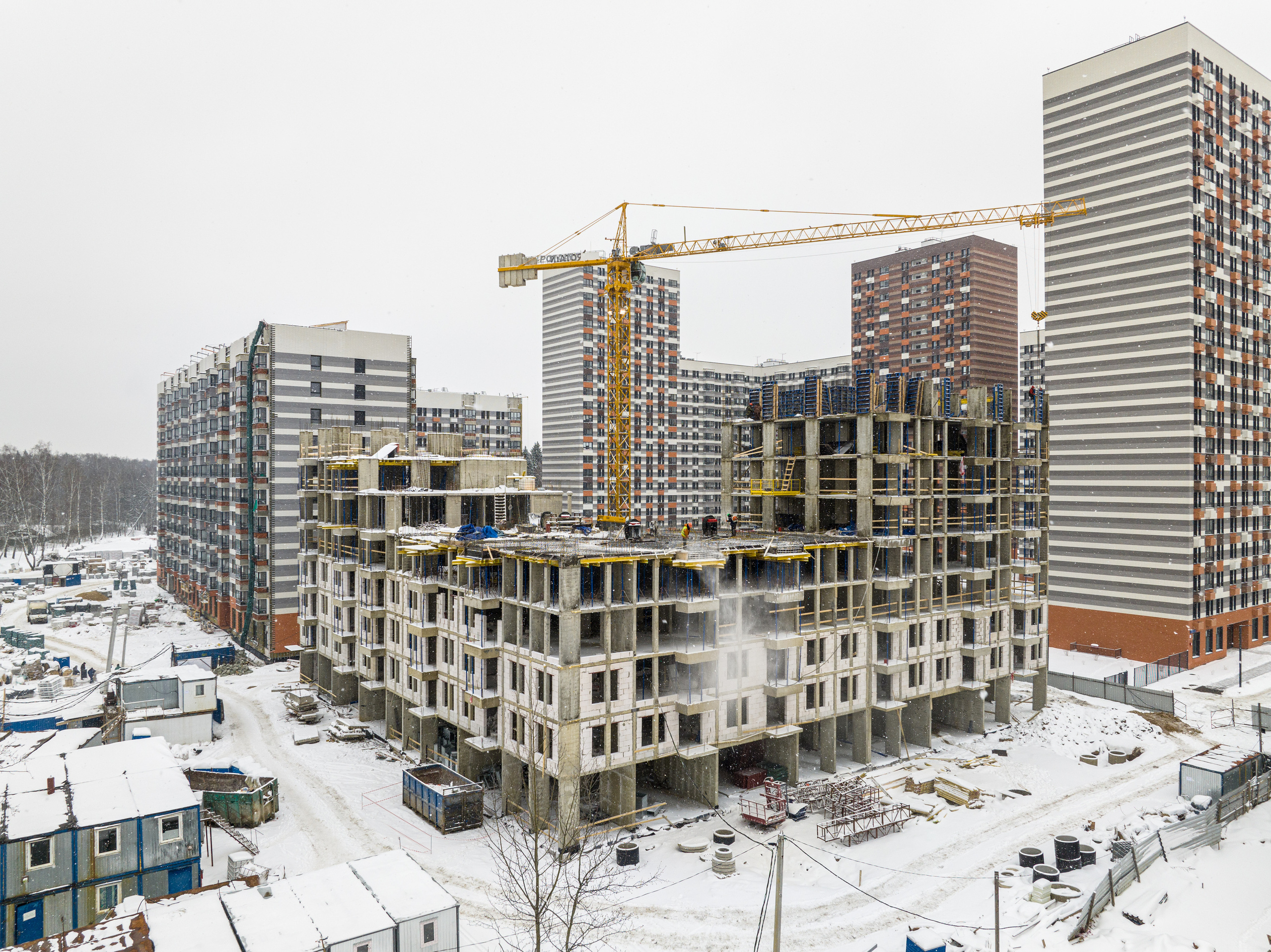 Обнинск. Ход строительства. Аэросъёмка в России