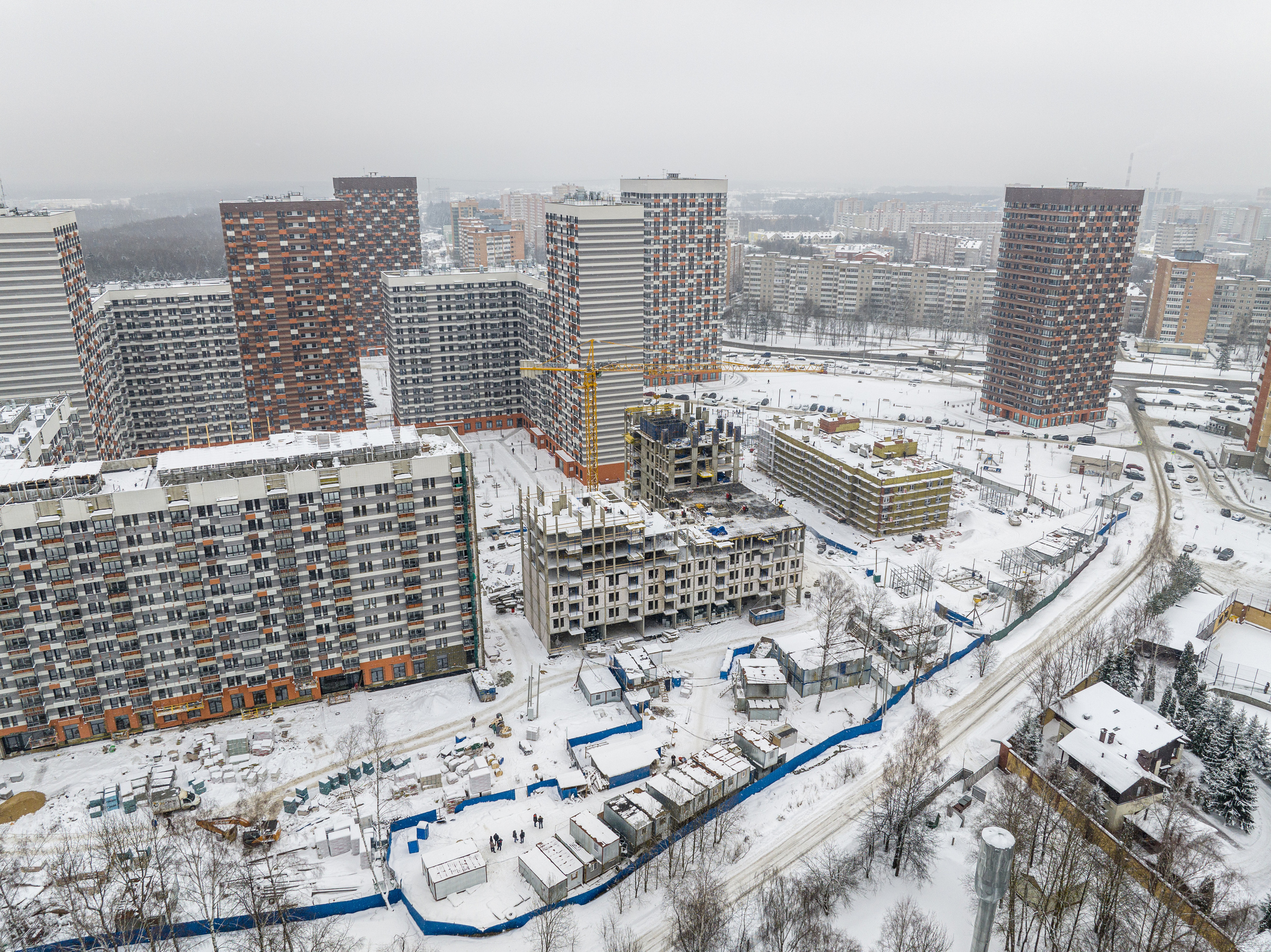 Обнинск. Ход строительства. Аэросъёмка в России