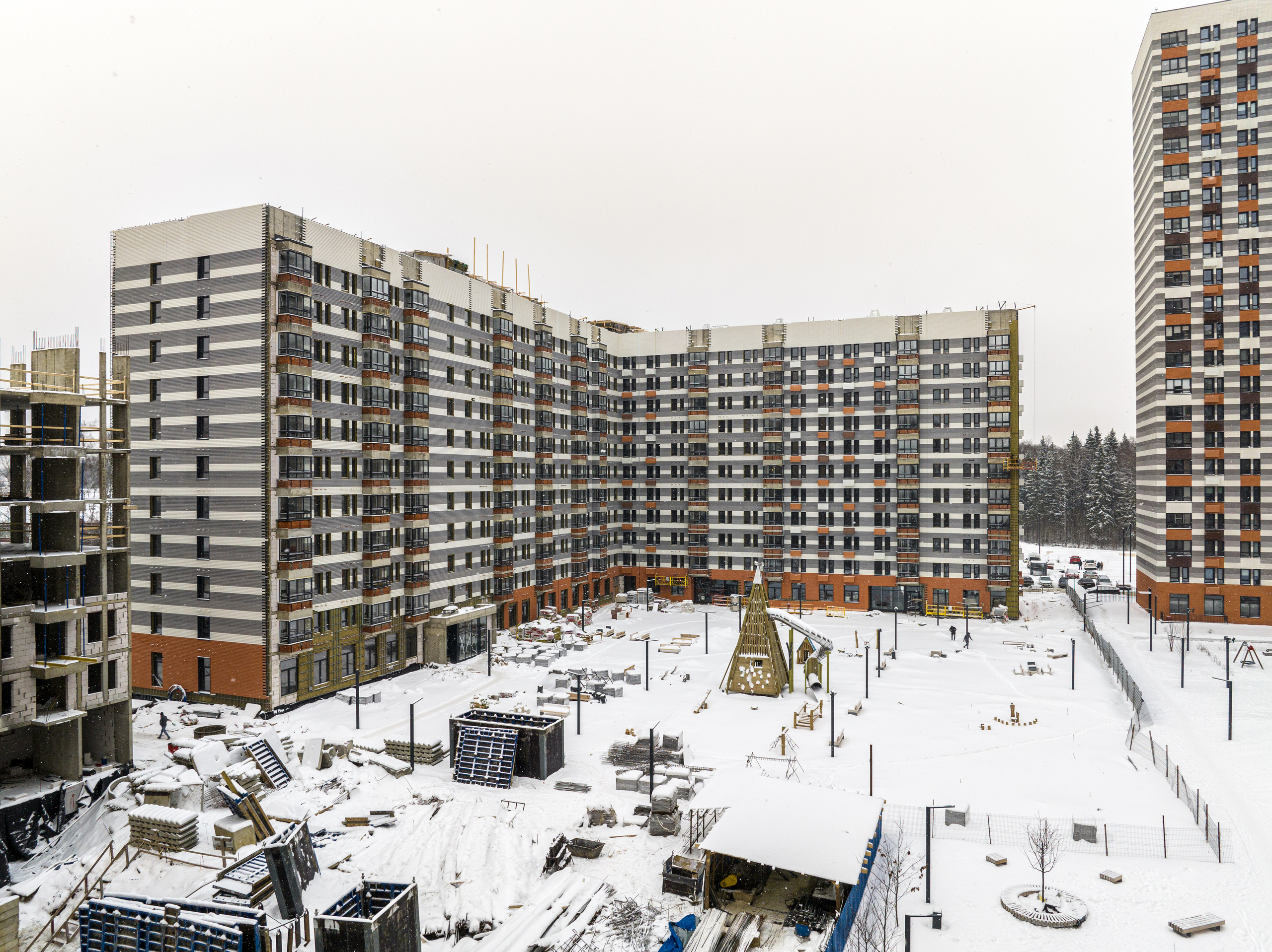 Обнинск. Ход строительства. Аэросъёмка в России