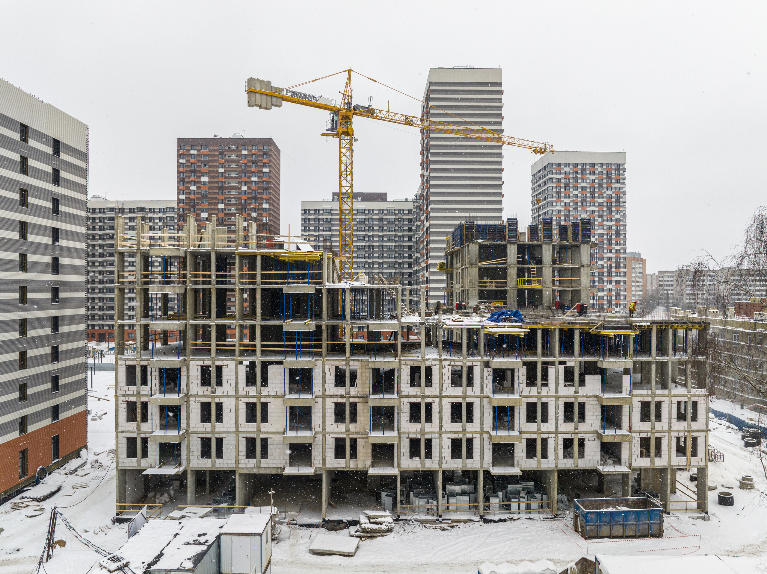 Обнинск. Ход строительства. Аэросъёмка в России