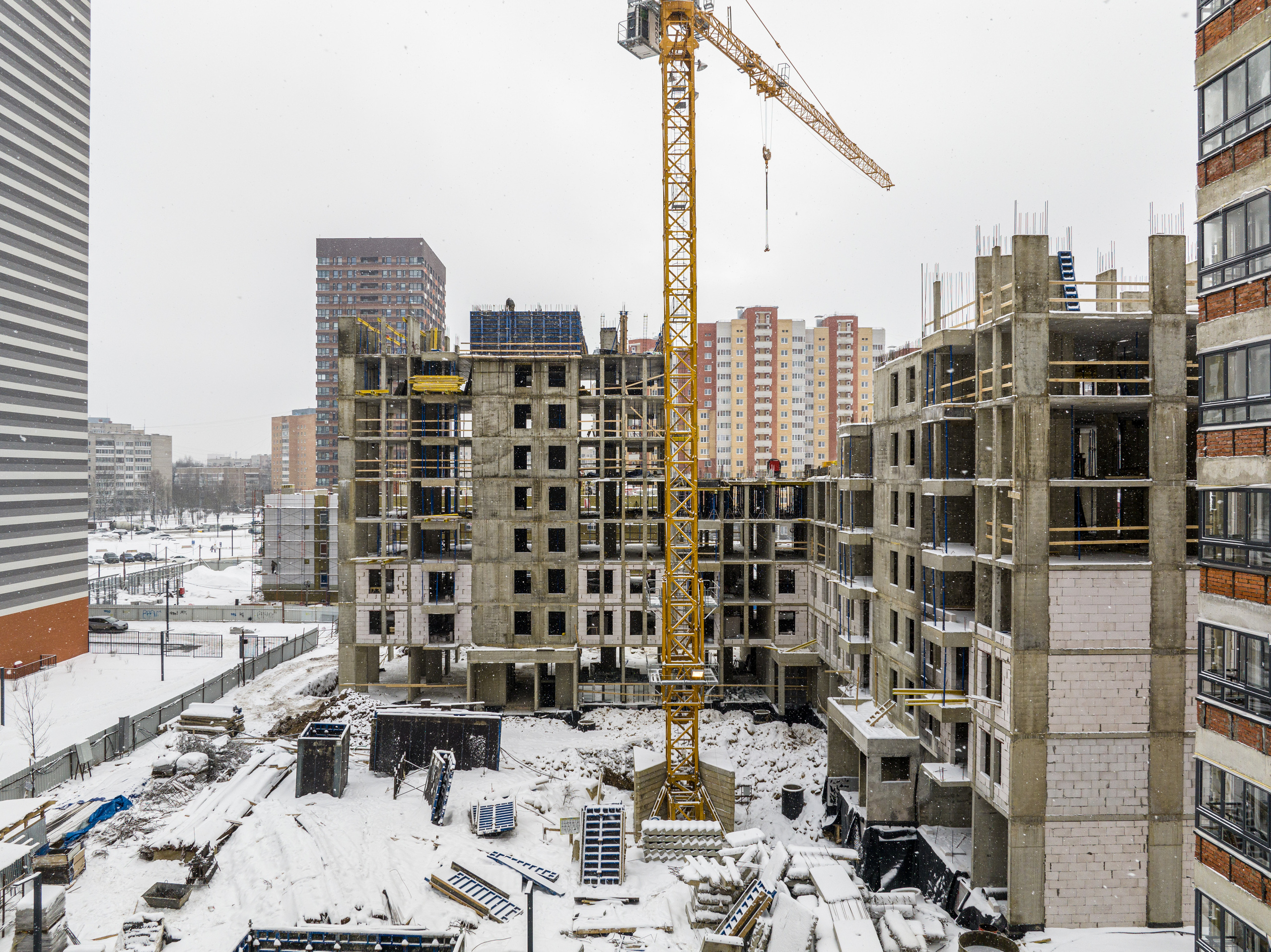 Обнинск. Ход строительства. Аэросъёмка в России