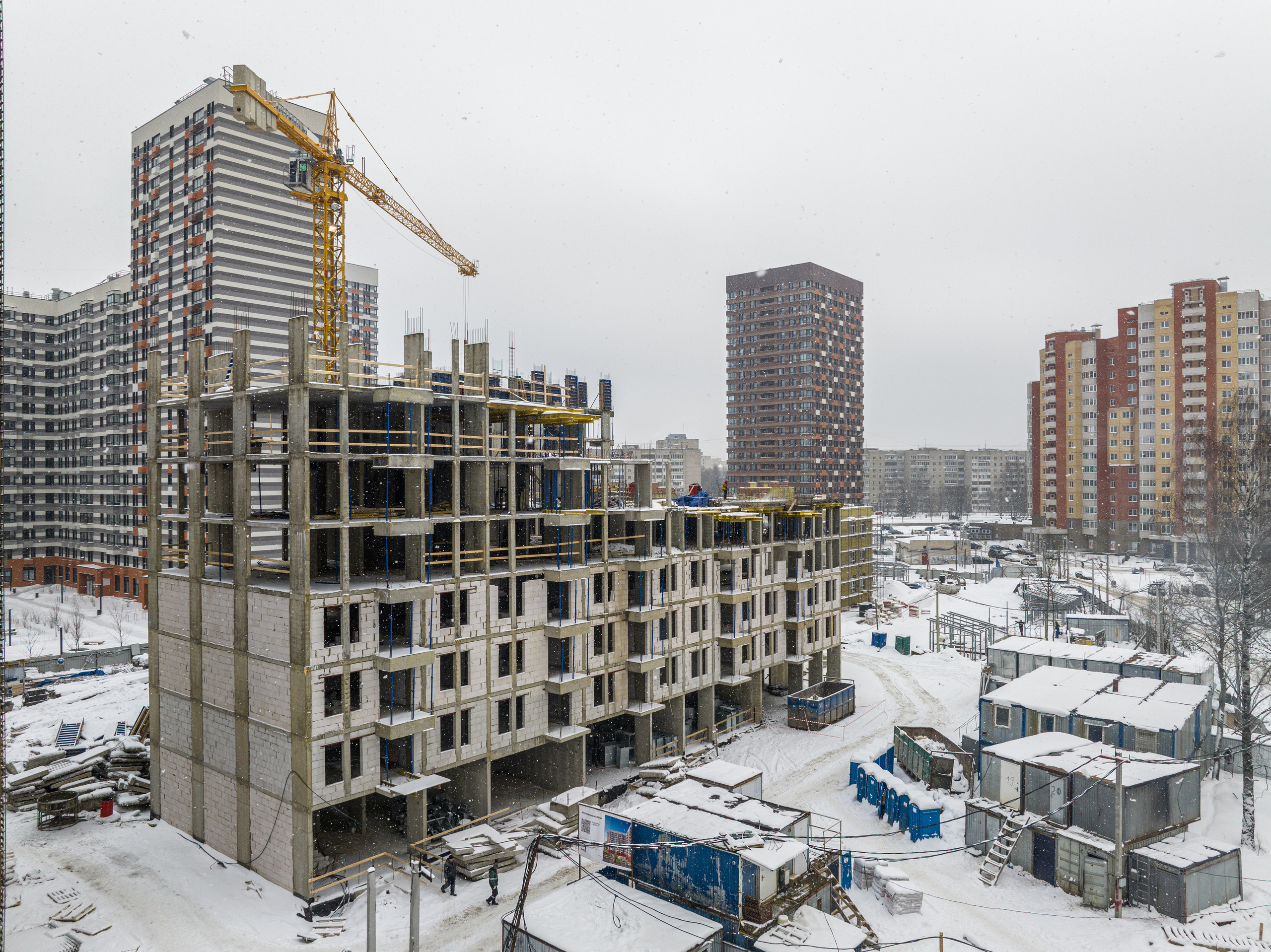 Обнинск. Ход строительства. Аэросъёмка в России