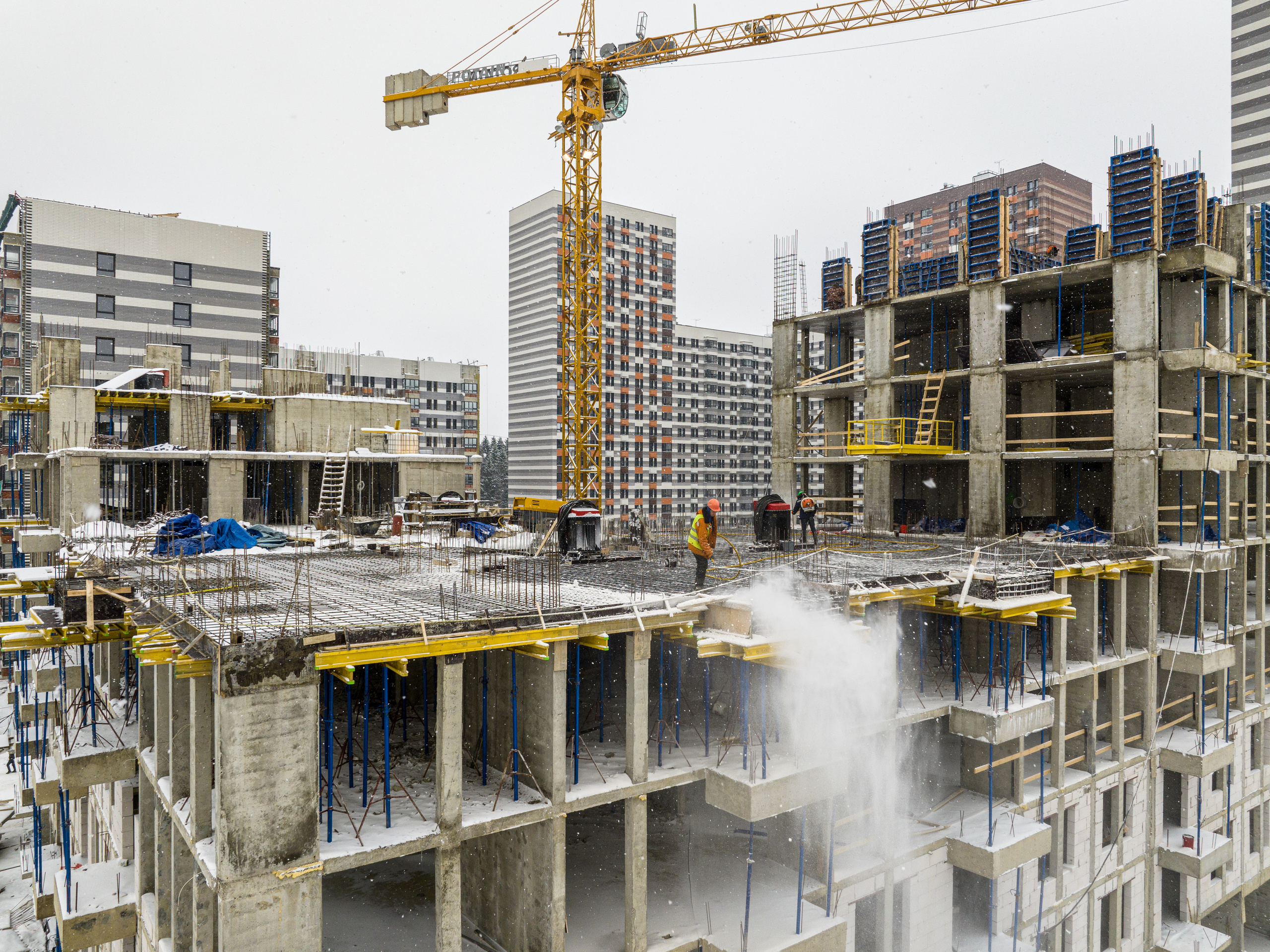 Обнинск. Ход строительства. Аэросъёмка в России