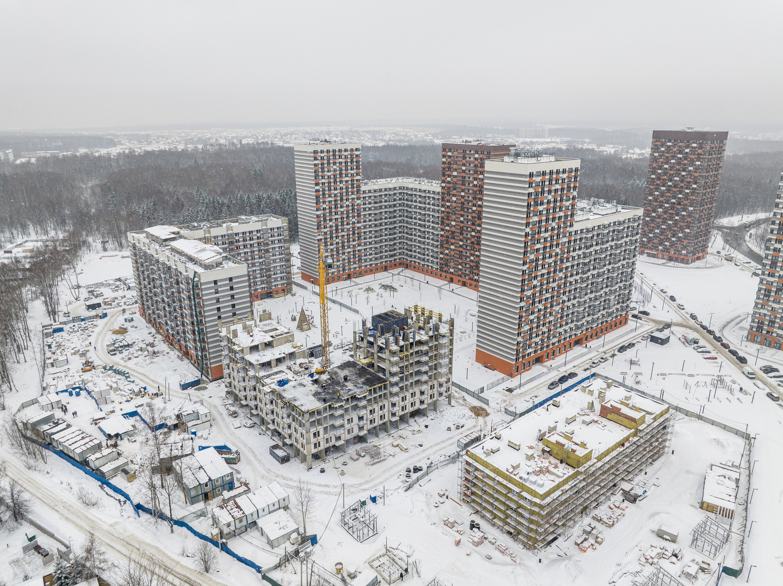 Обнинск. Ход строительства. Аэросъёмка в России