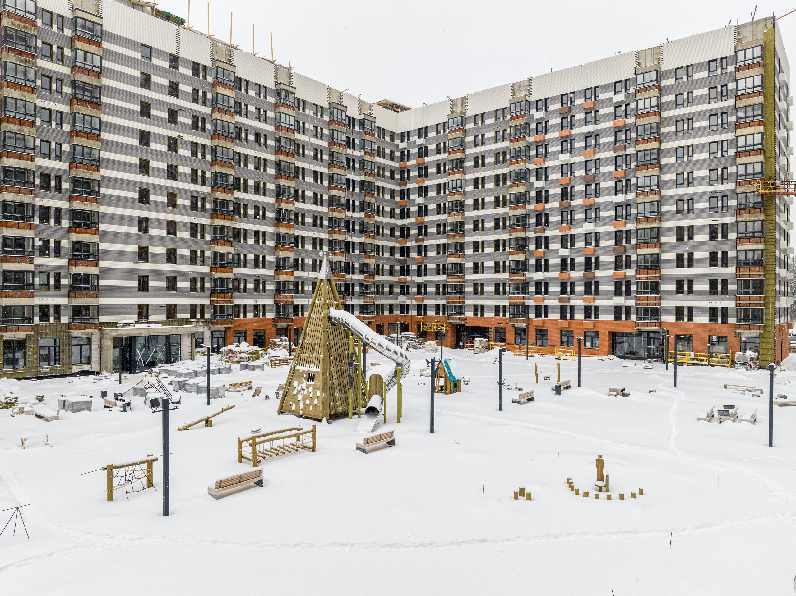 Обнинск. Ход строительства. Аэросъёмка в России