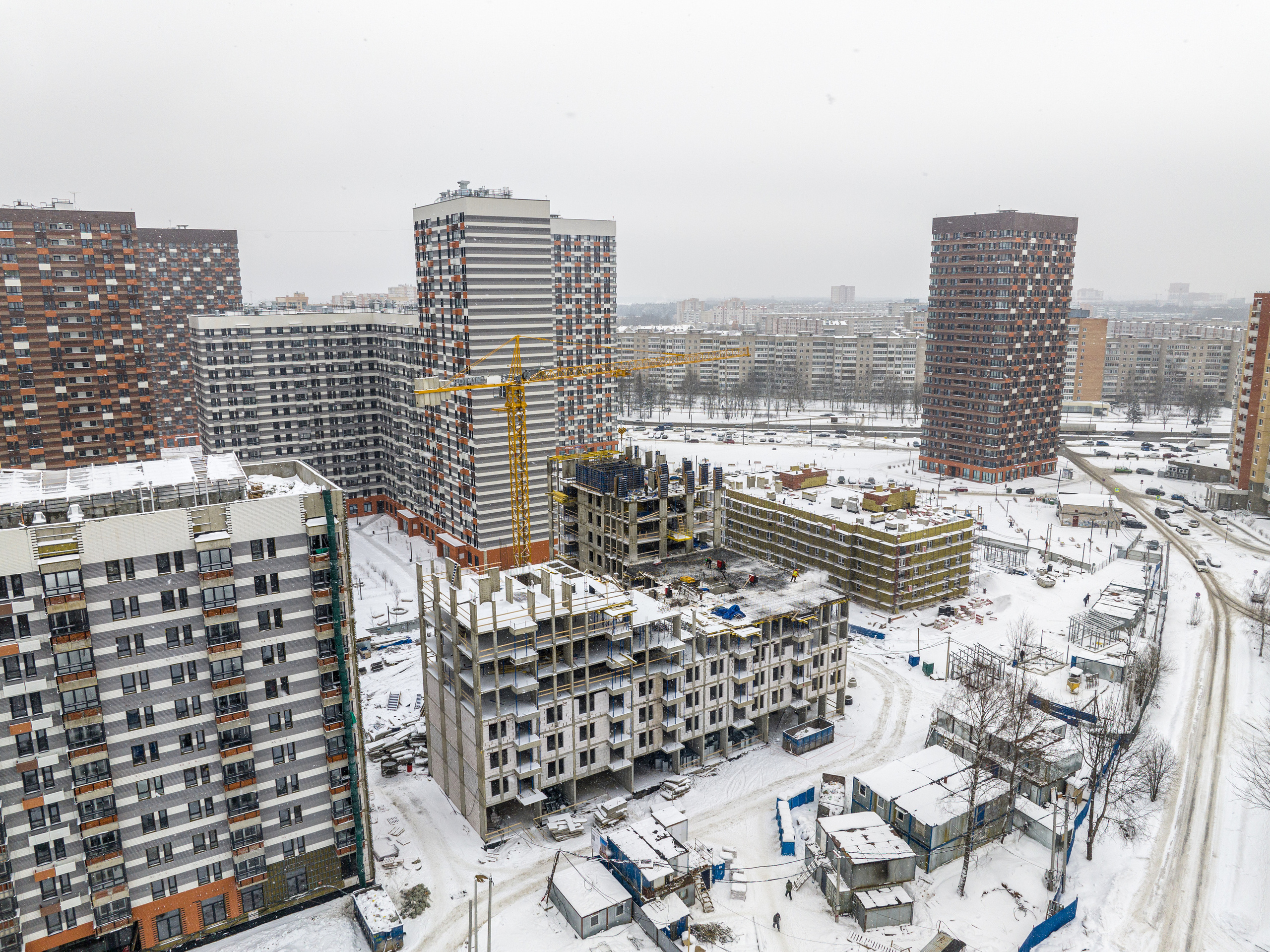 Обнинск. Ход строительства. Аэросъёмка в России