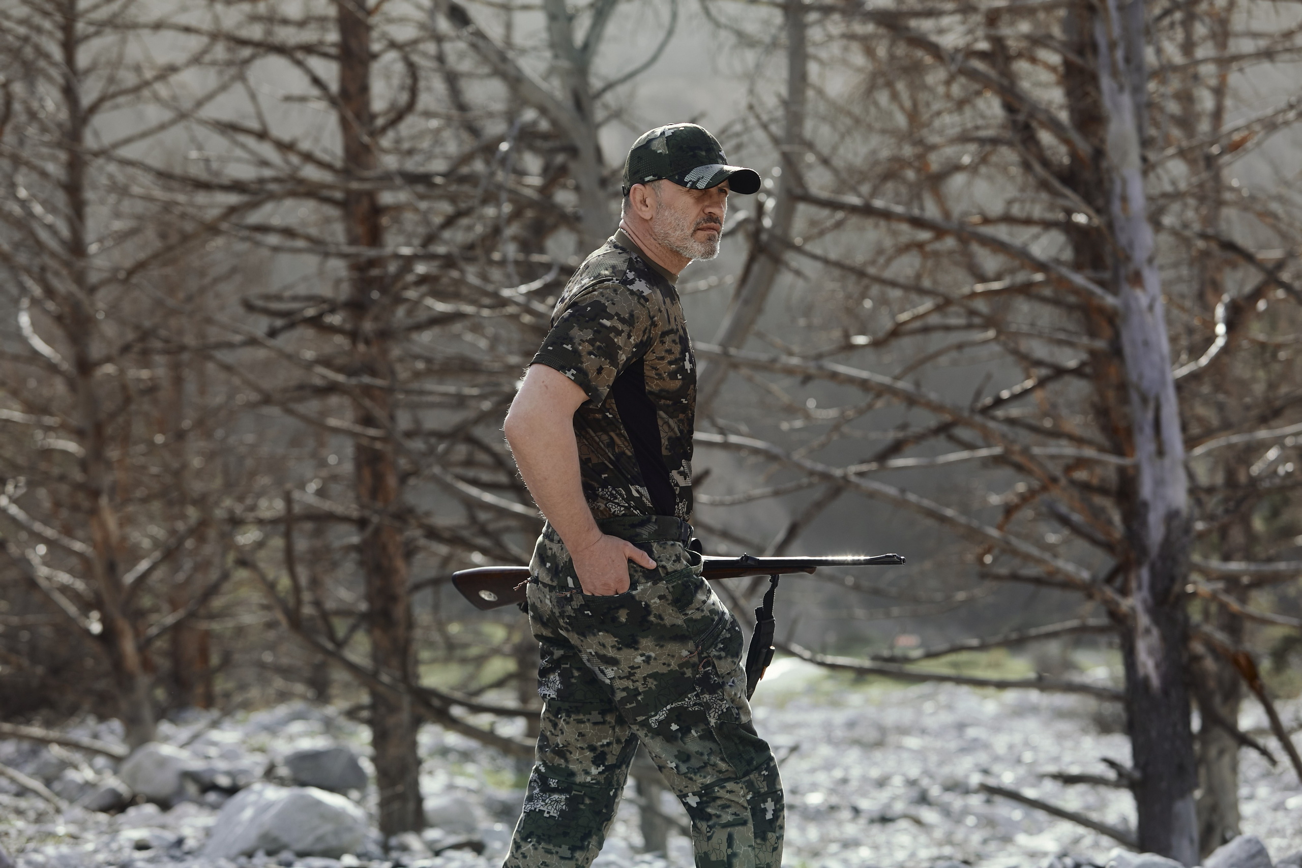 Съемка для бренда охотничьей одежды под ключ. Фотограф Продюсер в горах КБР / Москва Нальчик Горы