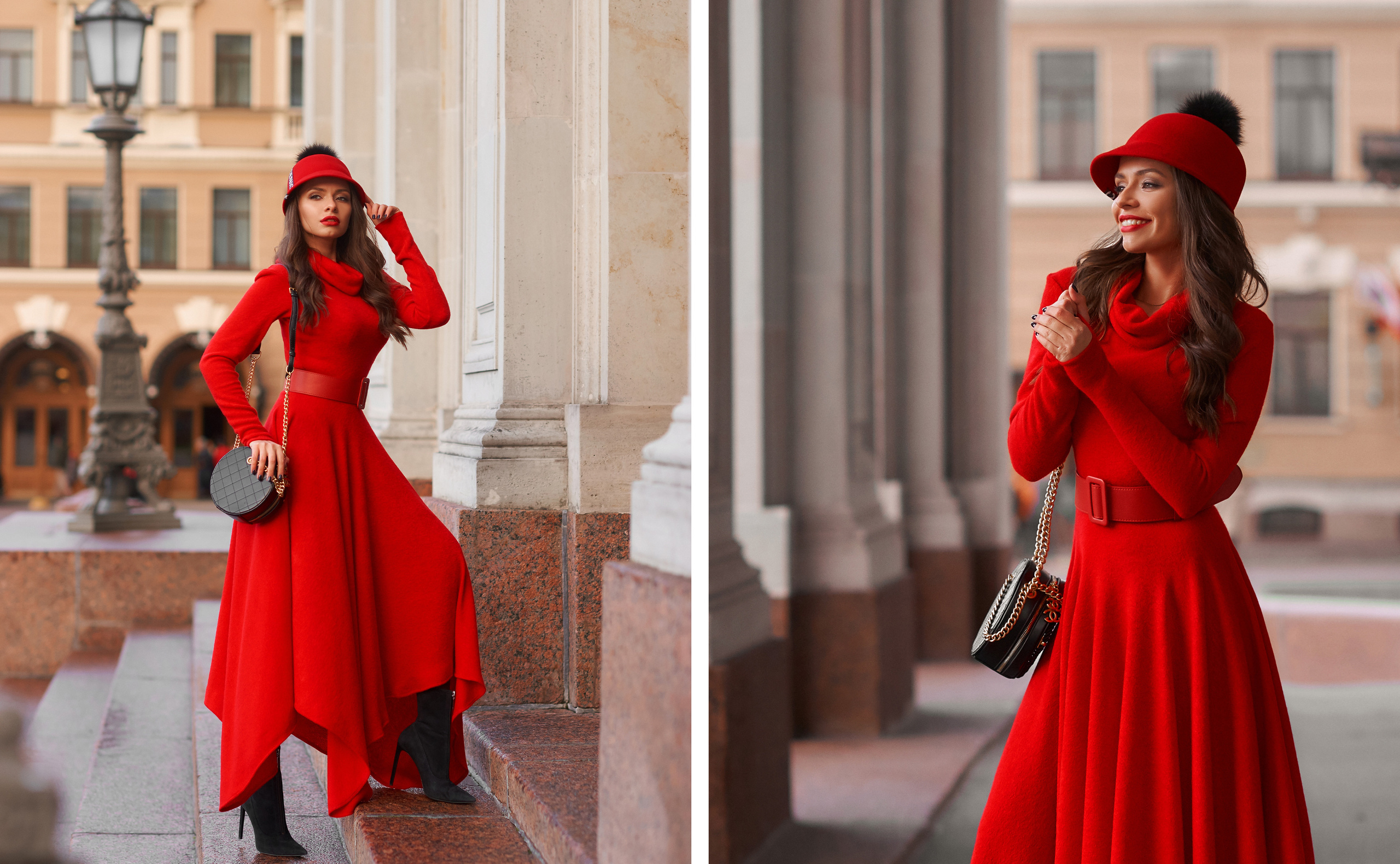 Съемка одежды в дождливую погоду на улицах города