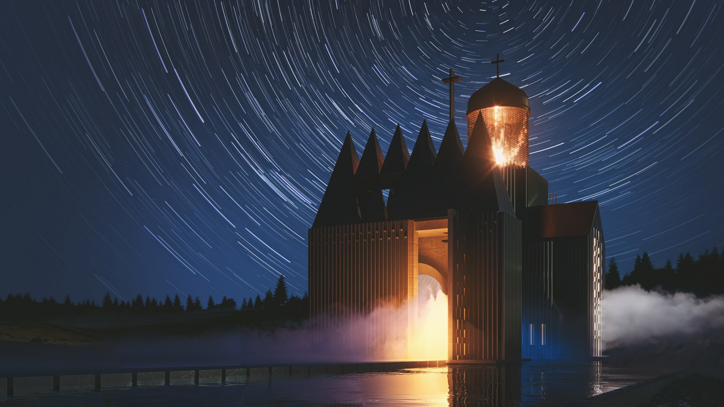 Проект храма «Свет Сквозь Века». Paintings by the artist Sergey Ratchin