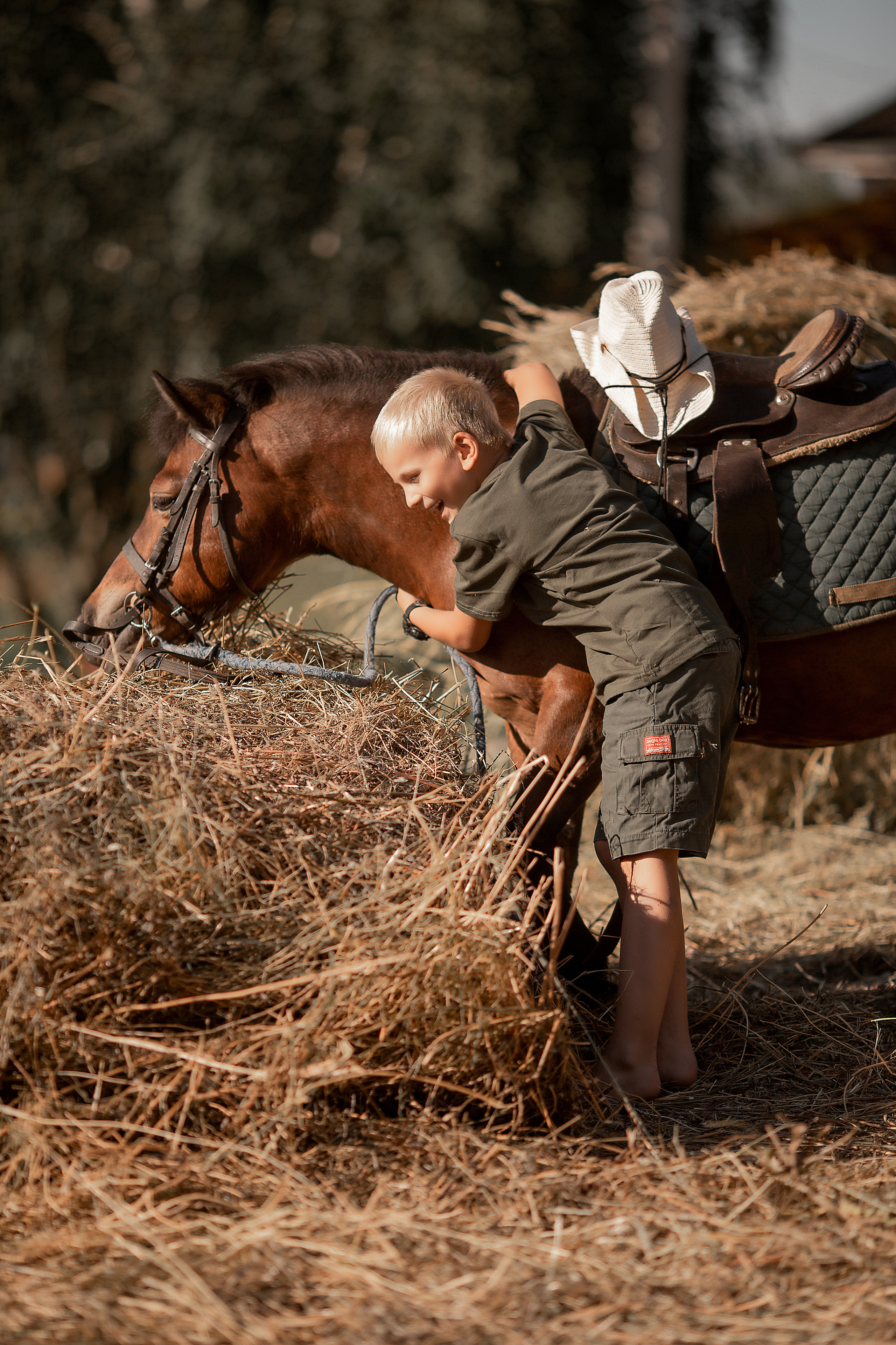 Макар и Боня. Фотосессия с лошадьми в Нижнем Новгороде