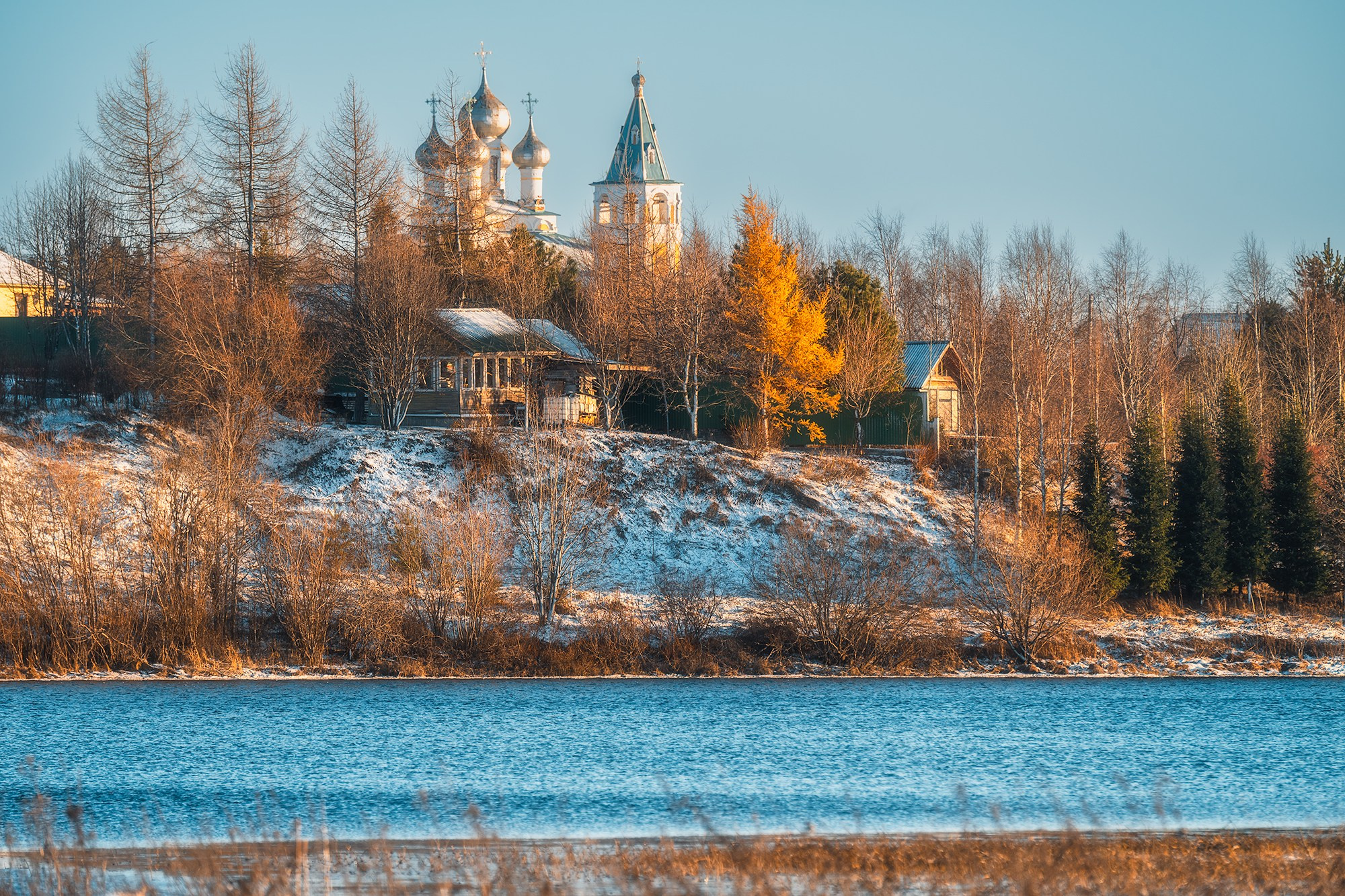 Предзимье в Матигорах. Аэросъемка в Архангельске, Александр Ермолин
