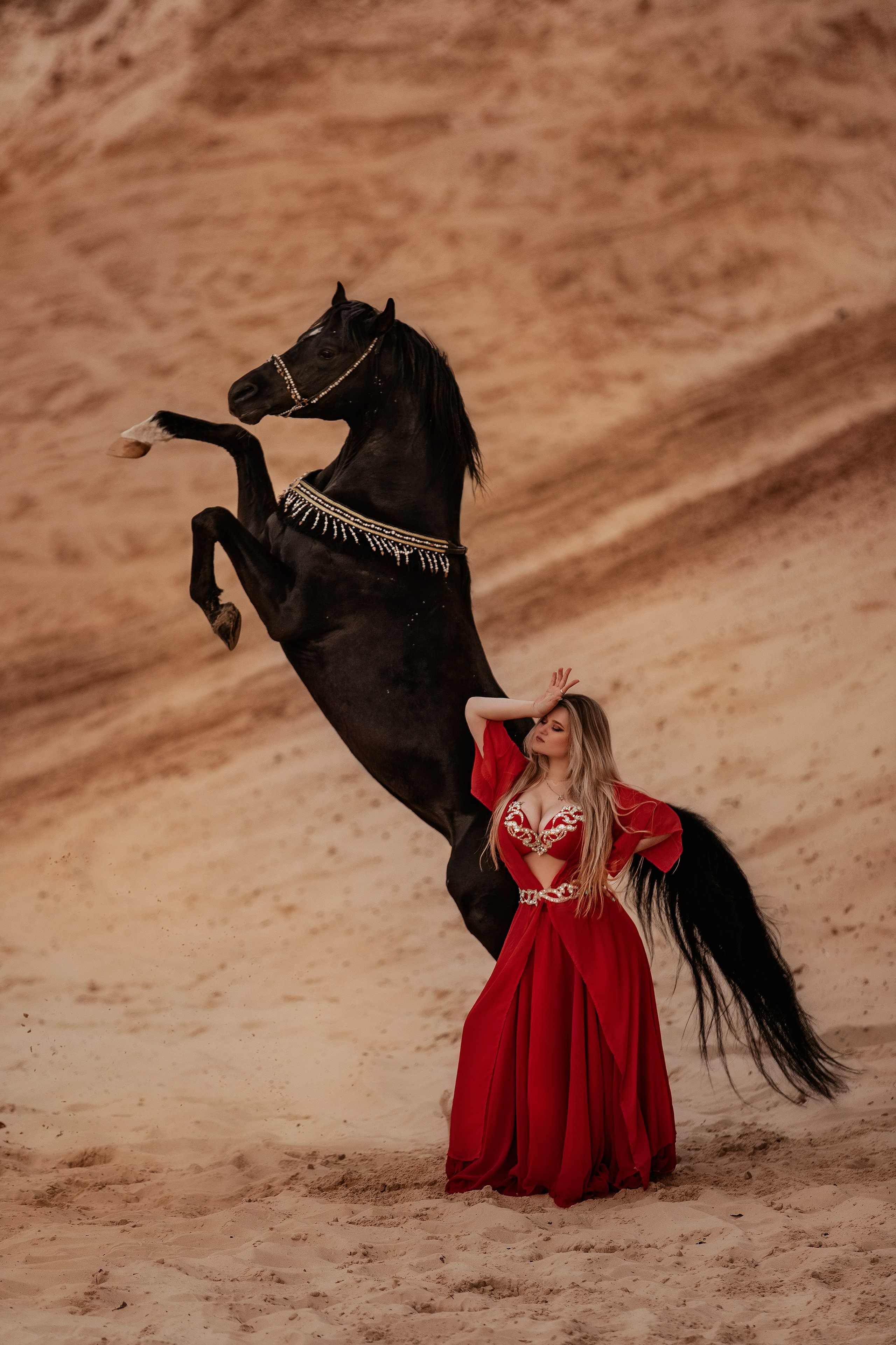 Восточная фотосессия с конем. Женский и свадебный фотограф в Москве Елена Тараскина