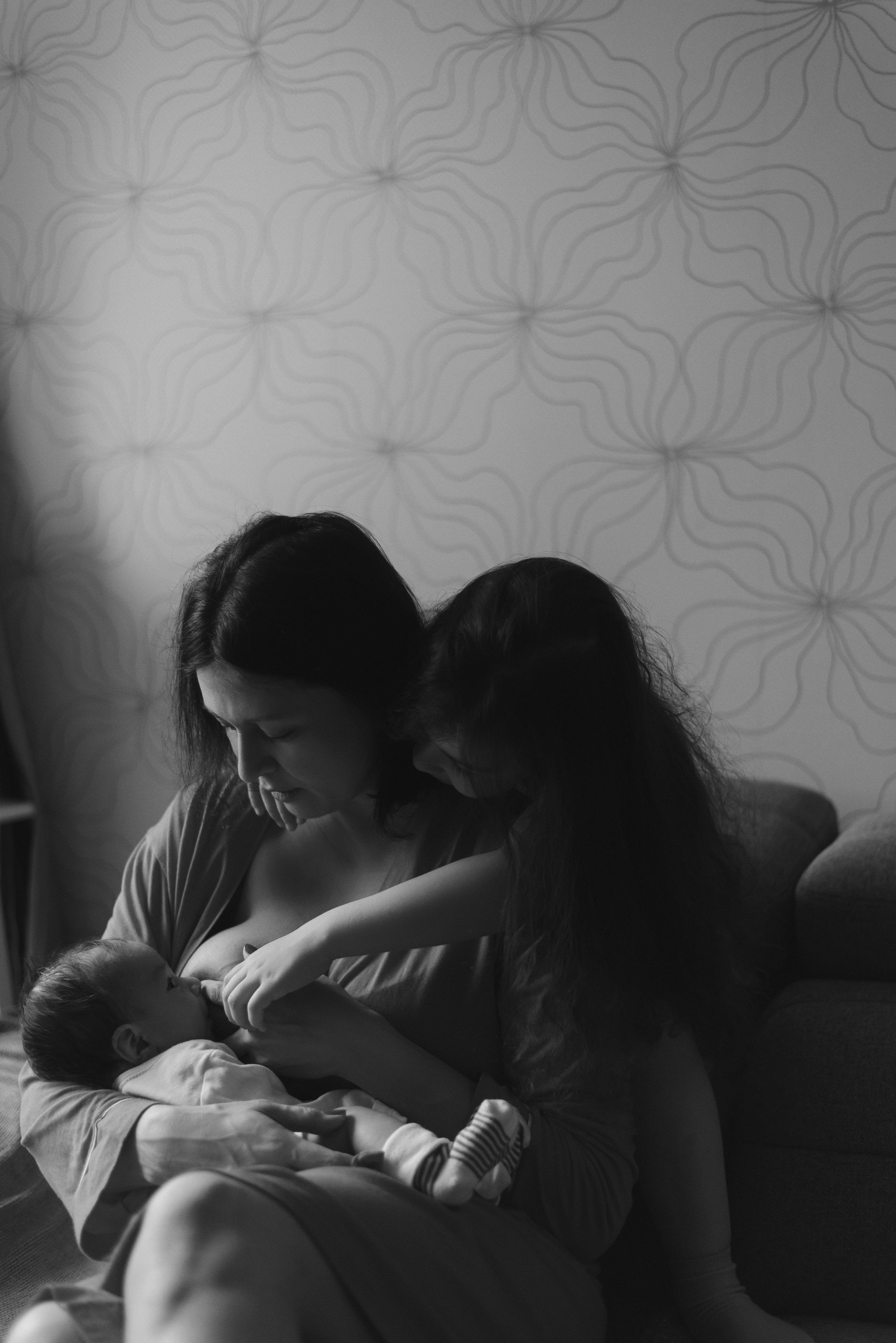 Домашняя съемка: Алеся, Есения и Ян. Женский фотограф в Санкт-Петербурге Татьяна Саблина