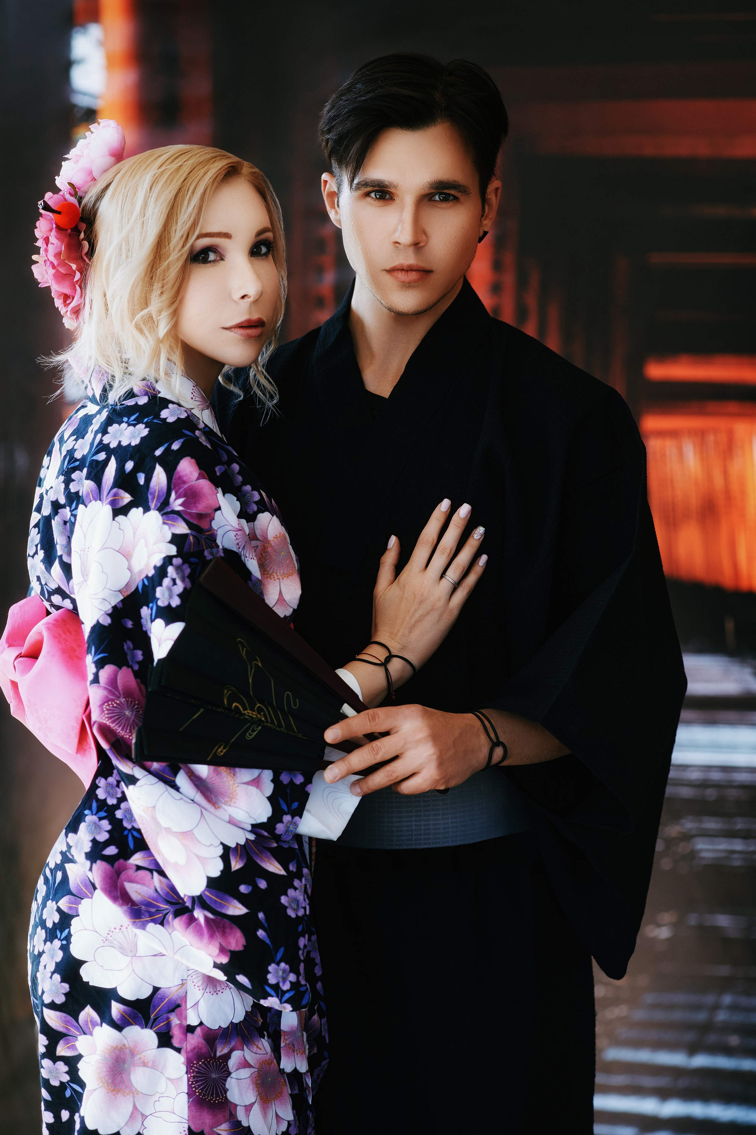 Фотосессия в кимоно с Сандой и Олегом в японском саду Эниси в Находке