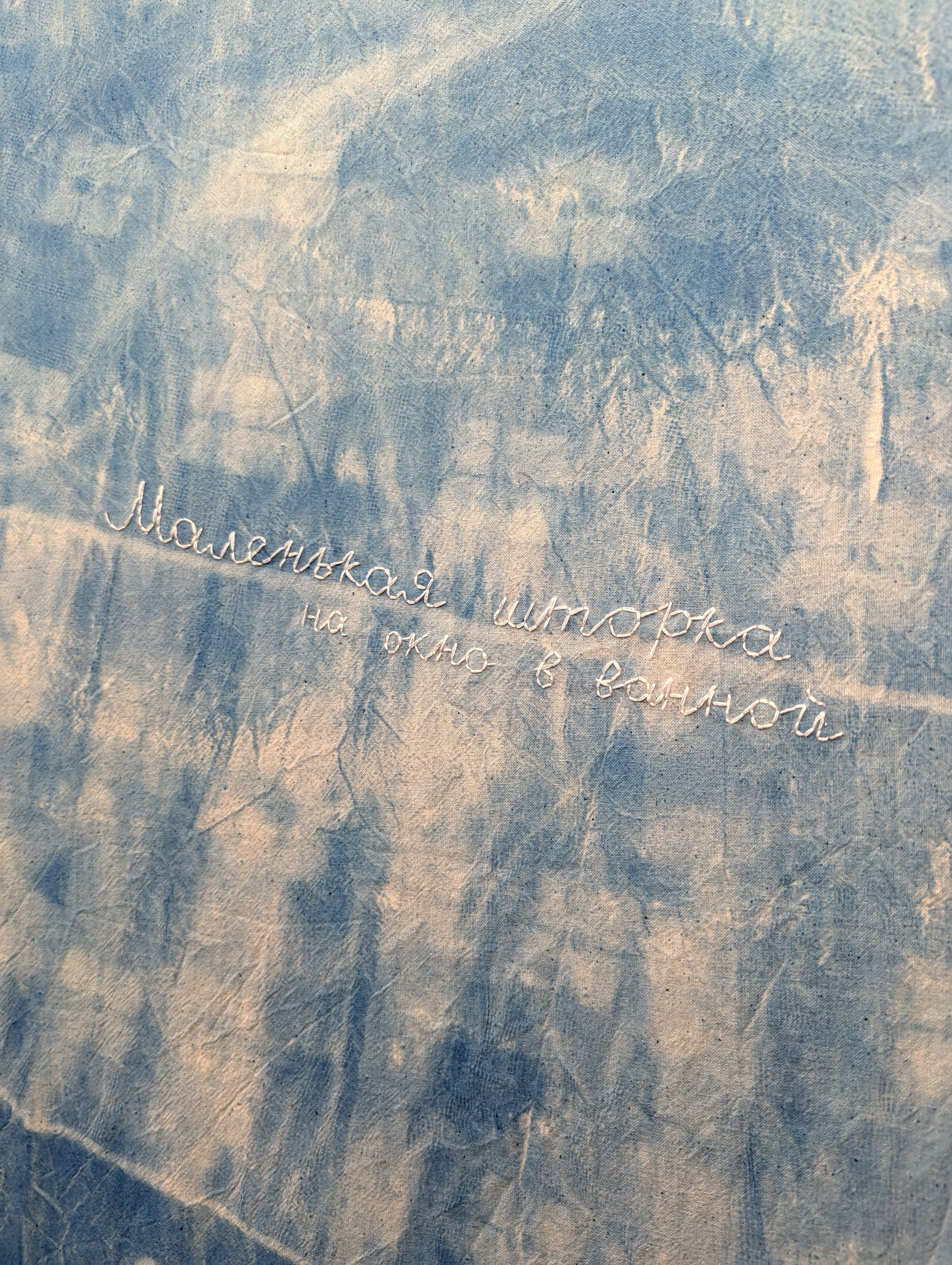 вышивка цианотипия текстиль Надежда Пророкова