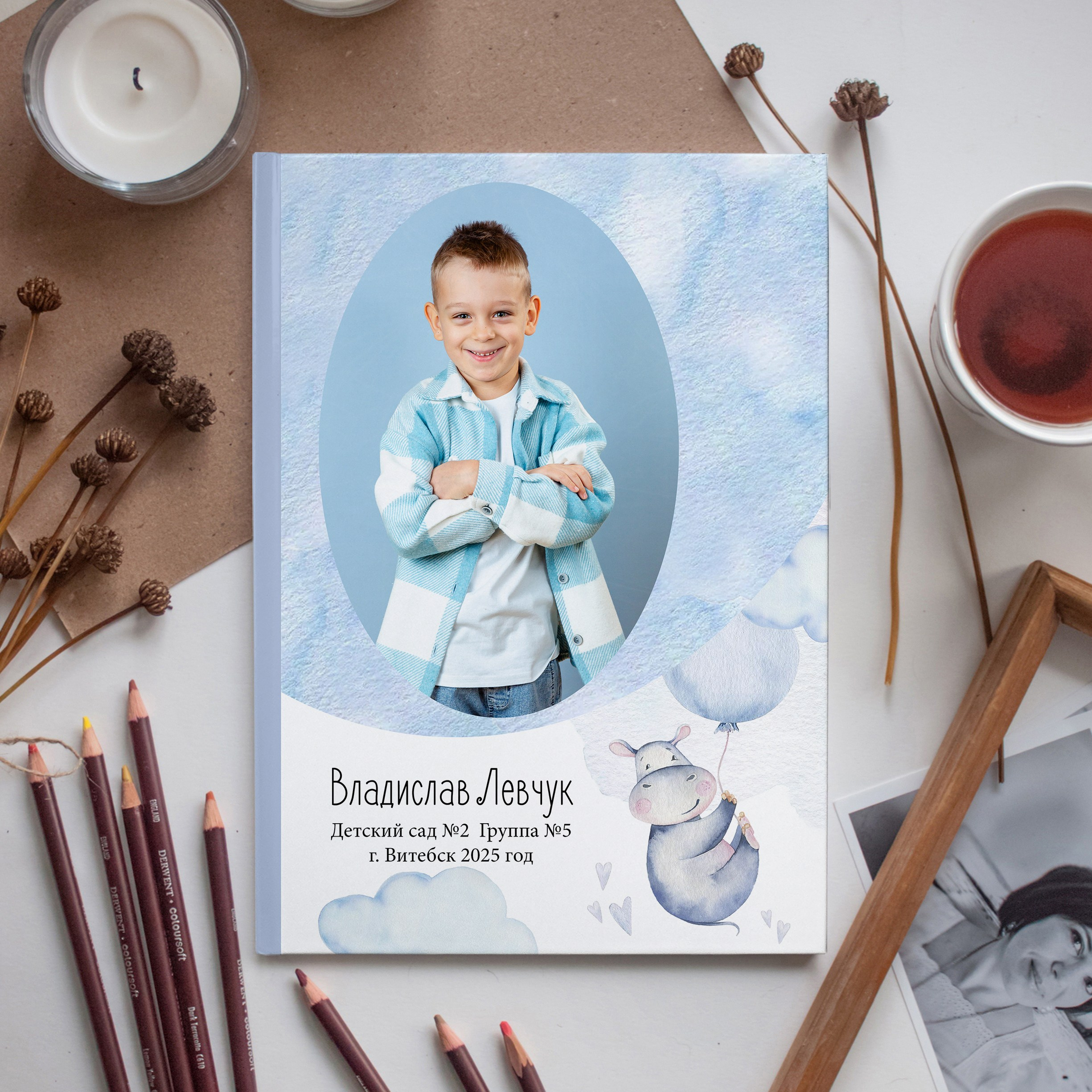 Дизайны выпускных альбомов для детского сада «Тигрята». Выпускные альбомы в Минске, фотоальбом в школу и детский сад
