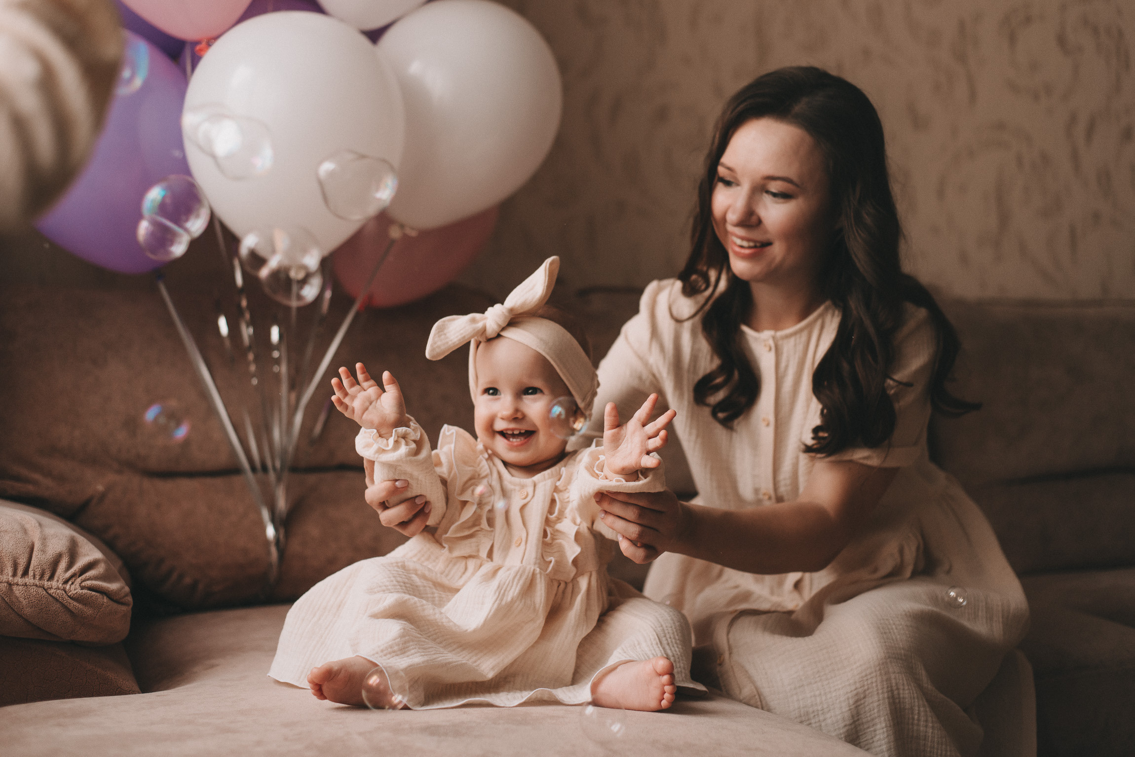 Полине 1 год. Фотограф новорожденных в стиле lifestyle в Воронеже Юлия Ключникова