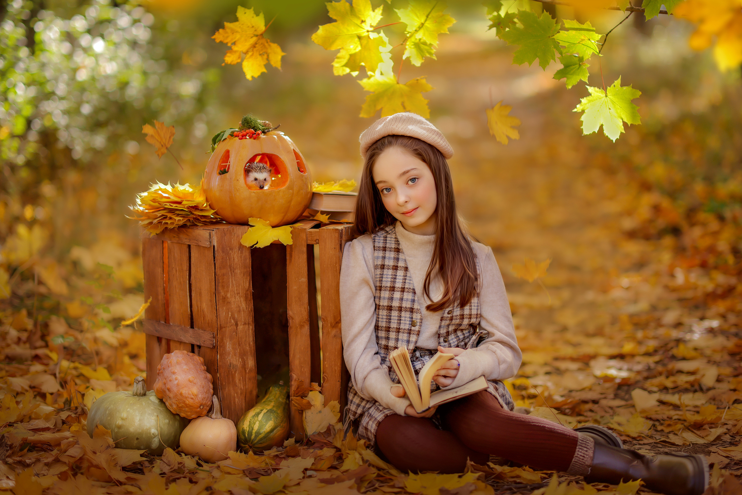 Осенняя фотосессия Софии. Анна Бондарева — детский и семейный фотограф, обучение фотографии. Кавказские Минеральные Воды, Пятигорск