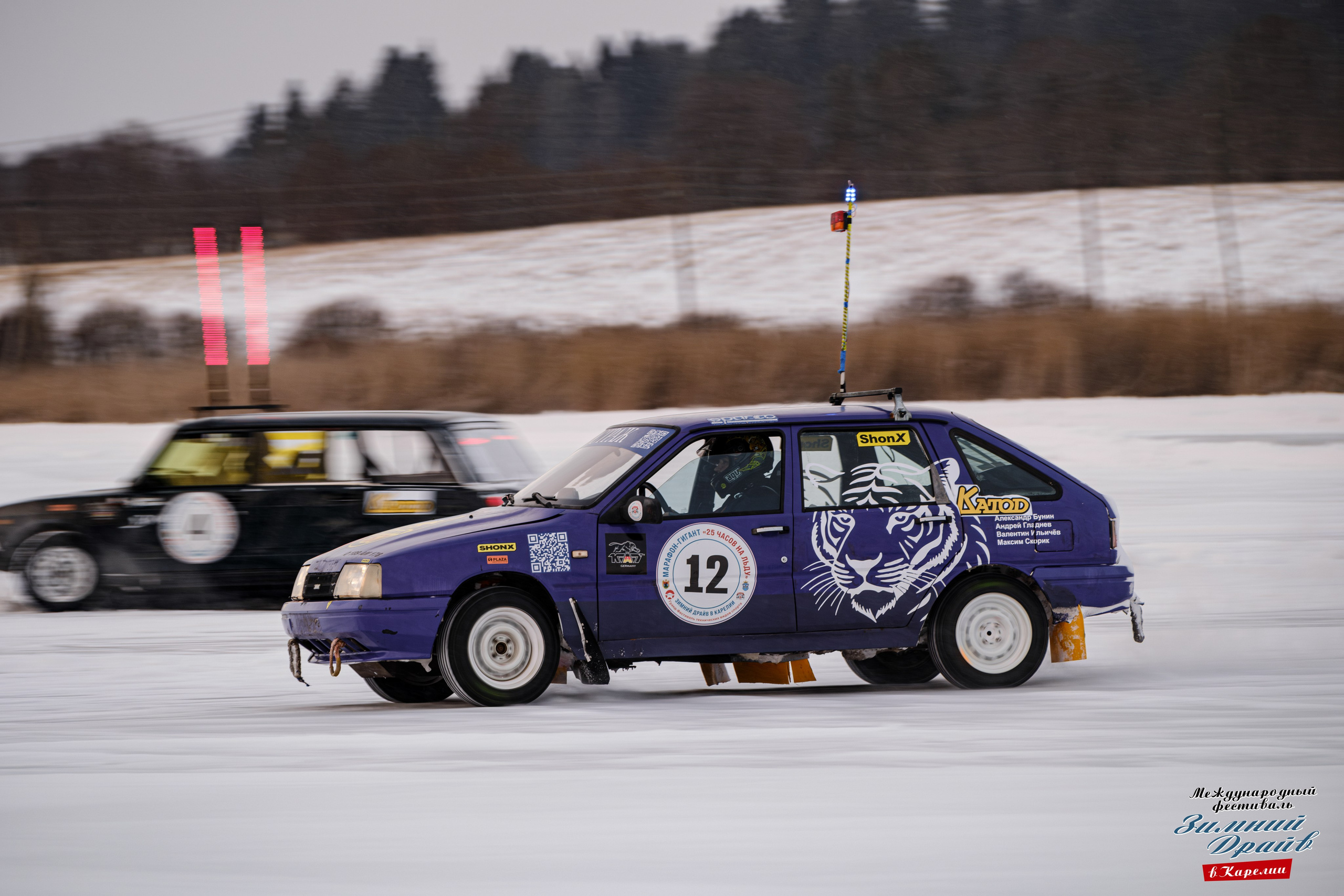 «Зимний Драйв в Карелии» Авто Марафон-гигант «25 часов на льду» Илона Накутис, Николай Грязин, джимхана, фотограф Антон Медведев, icoguar, Сортавала, Карелия