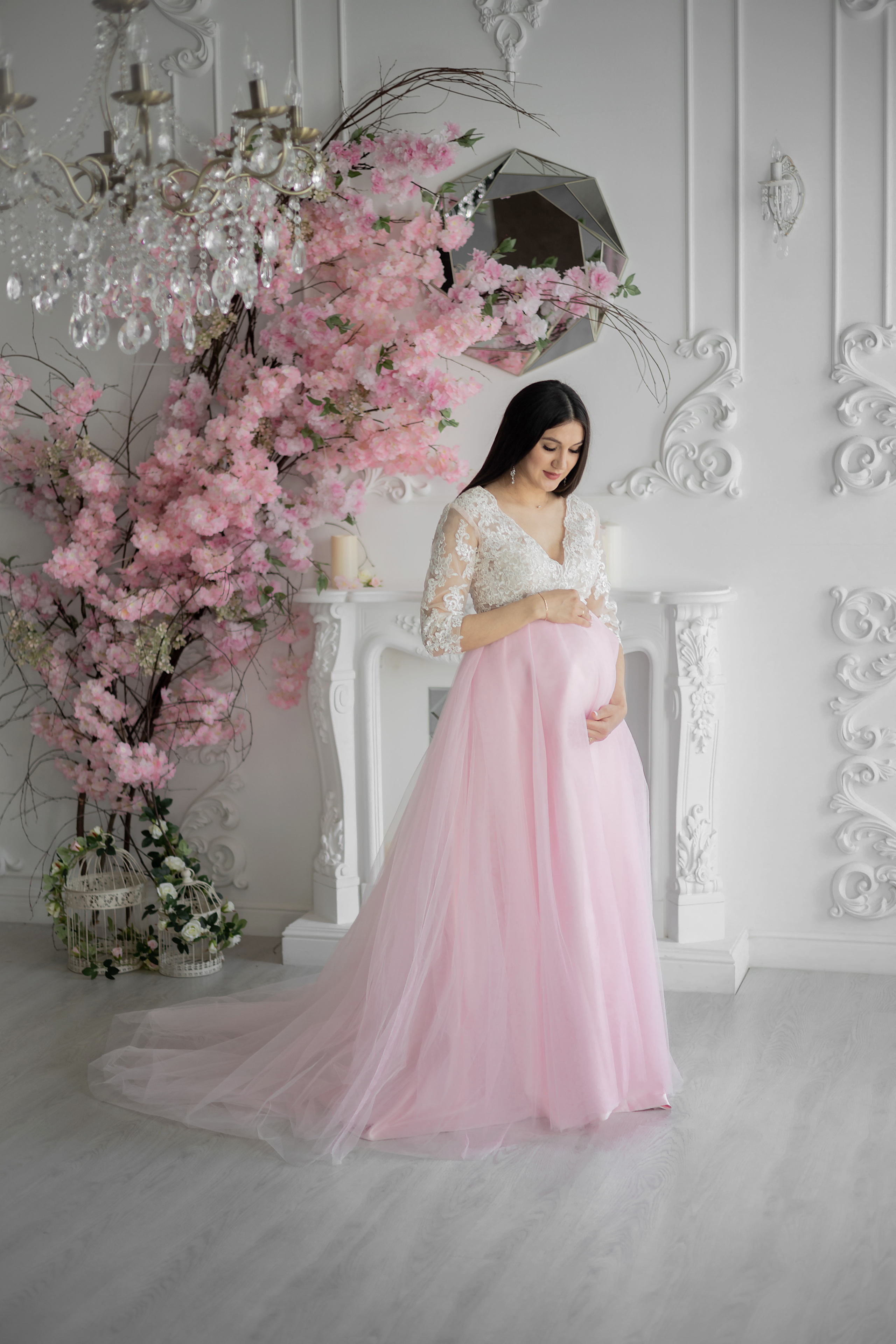 Розово-белое платье на прокат в Казани. Профессиональный Фотограф в Казани Яна Забелина