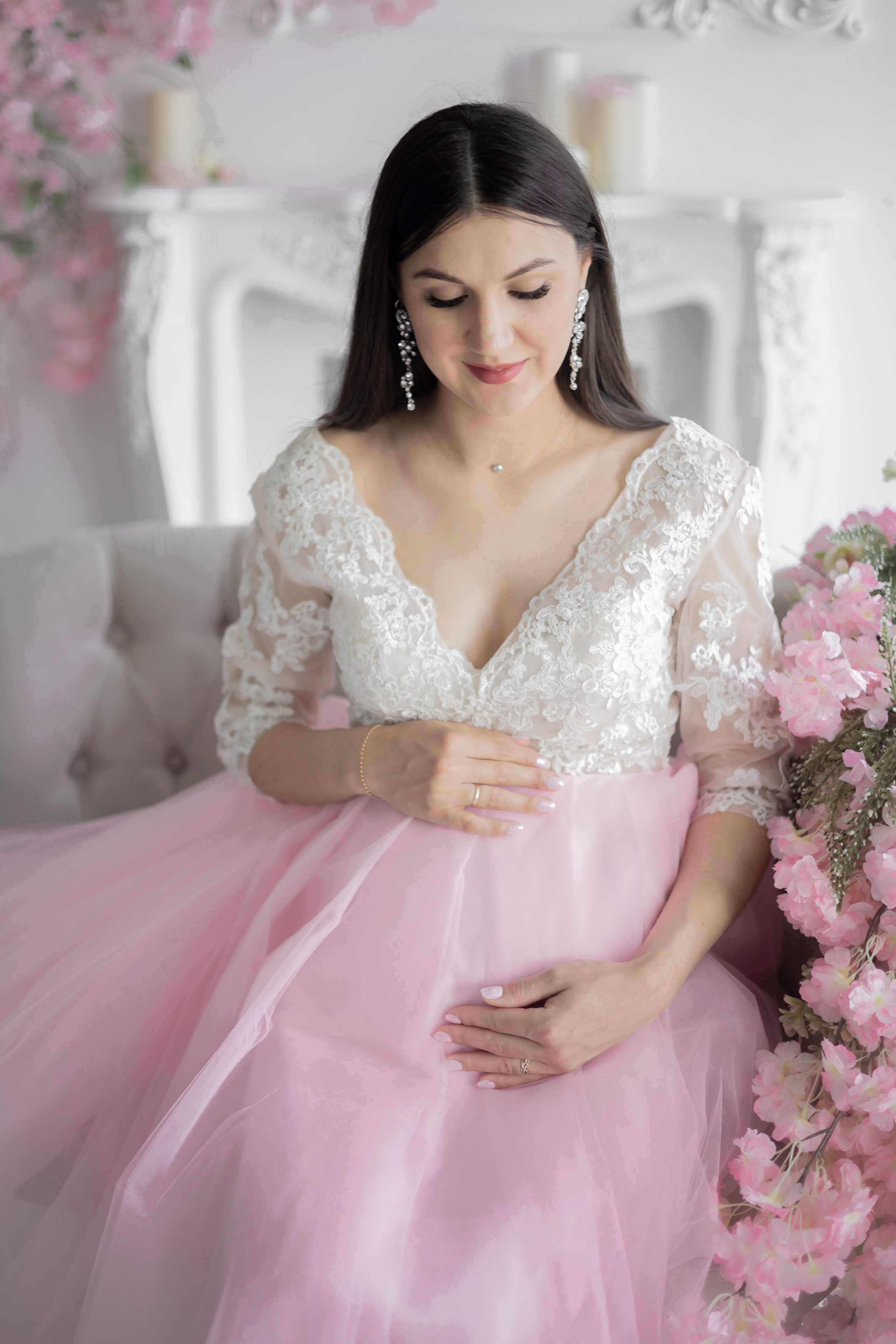 Розово-белое платье на прокат в Казани. Профессиональный Фотограф в Казани Яна Забелина