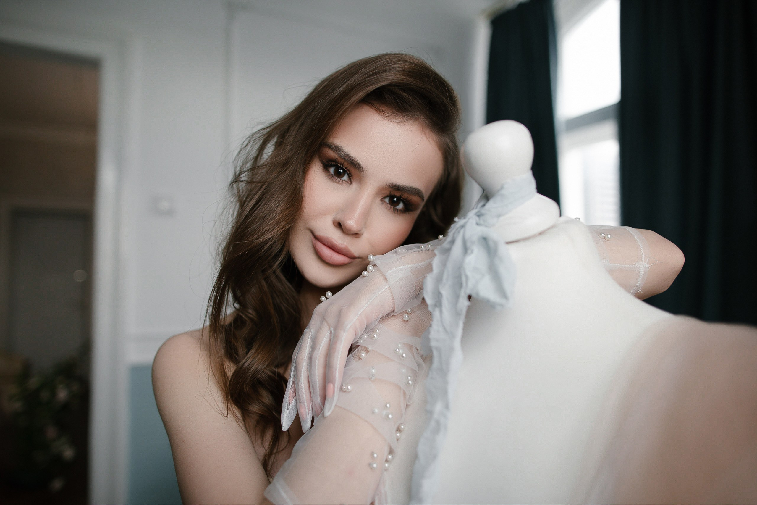 Утро невесты, портрет невесты, свадебный фотограф Москва, свадебный фотограф