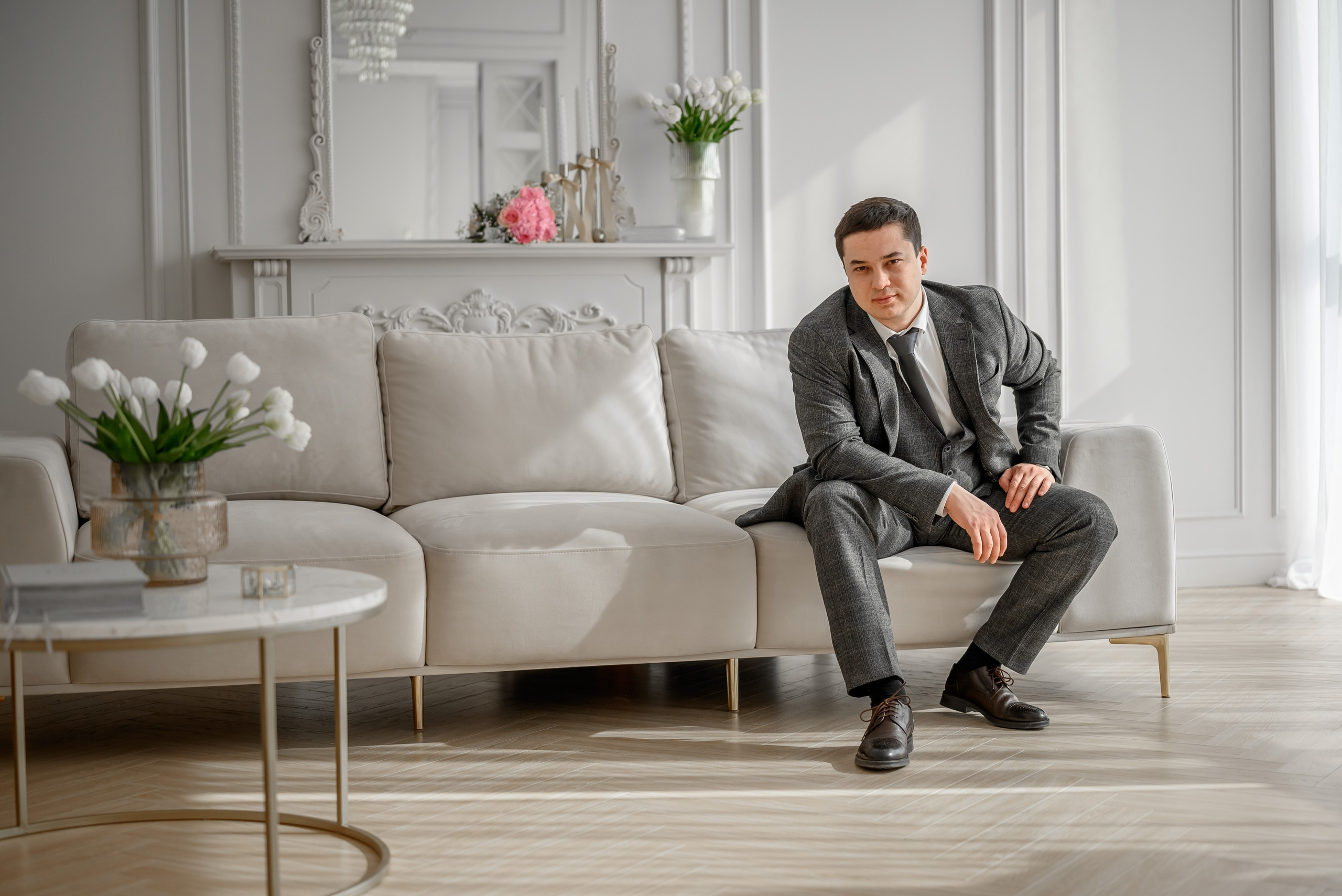 Свадебная фотосессия в студии. Юлия Басня семейный и свадебный фотограф в Донецке