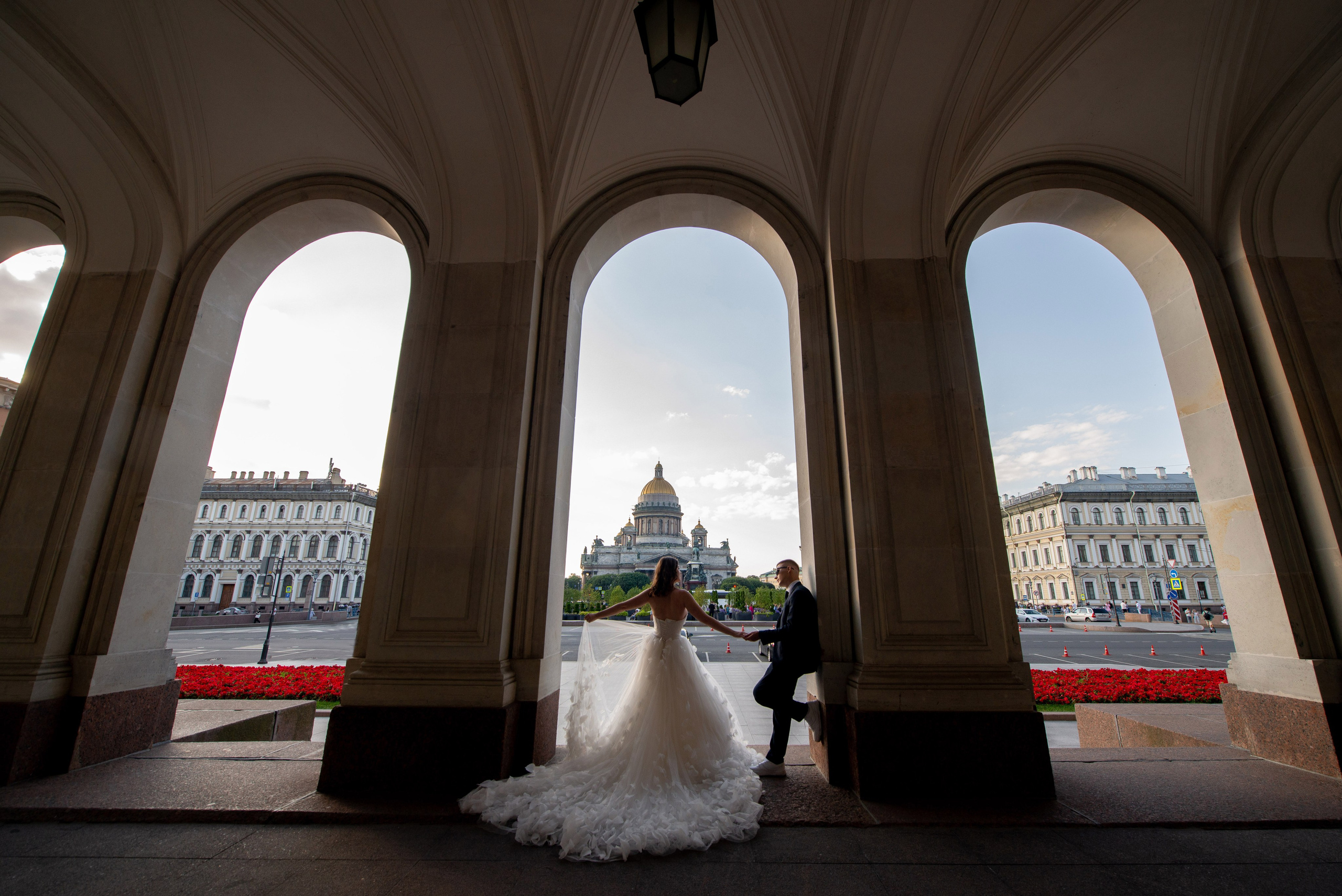 Зажигательная и динамичная свадебная фотосессия Анастасии и Максима. Портретный, семейный и свадебный фотограф в Санкт-Петербурге и в Пушкине Ширяев Денис