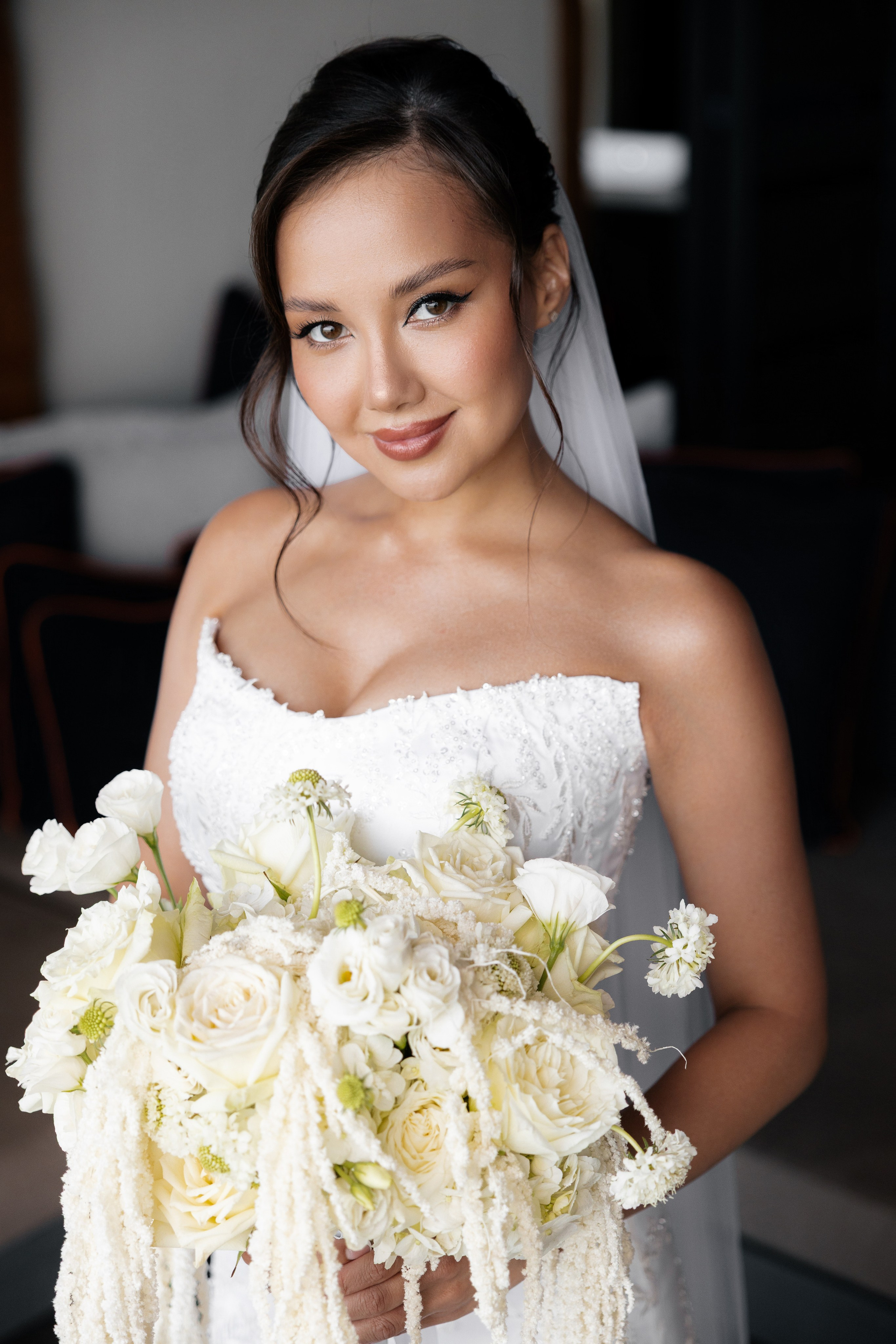portrait of the bride before the wedding ceremony