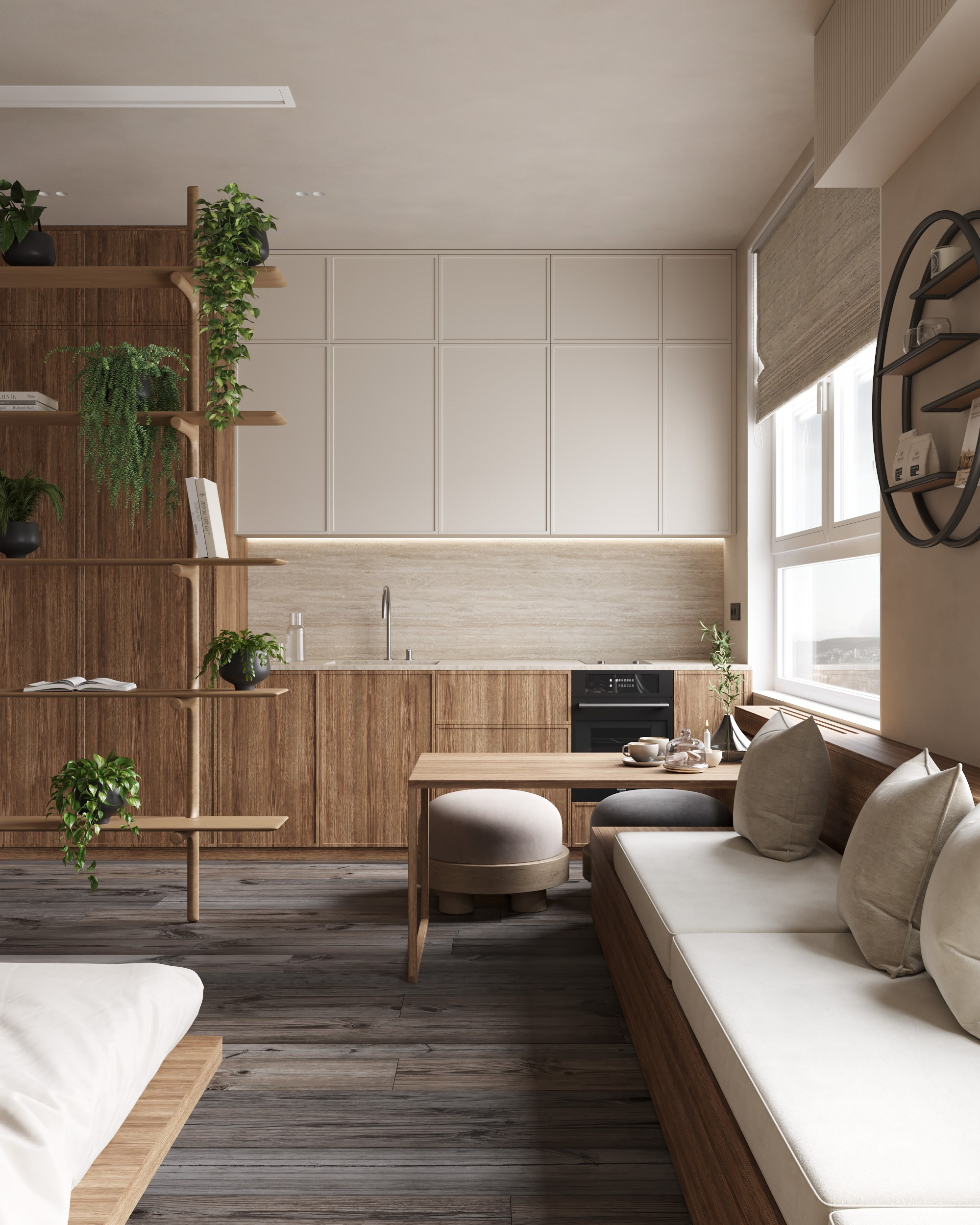 Woody Nature. Дизайн интерьера | 3D визуализация | Миланская Марина