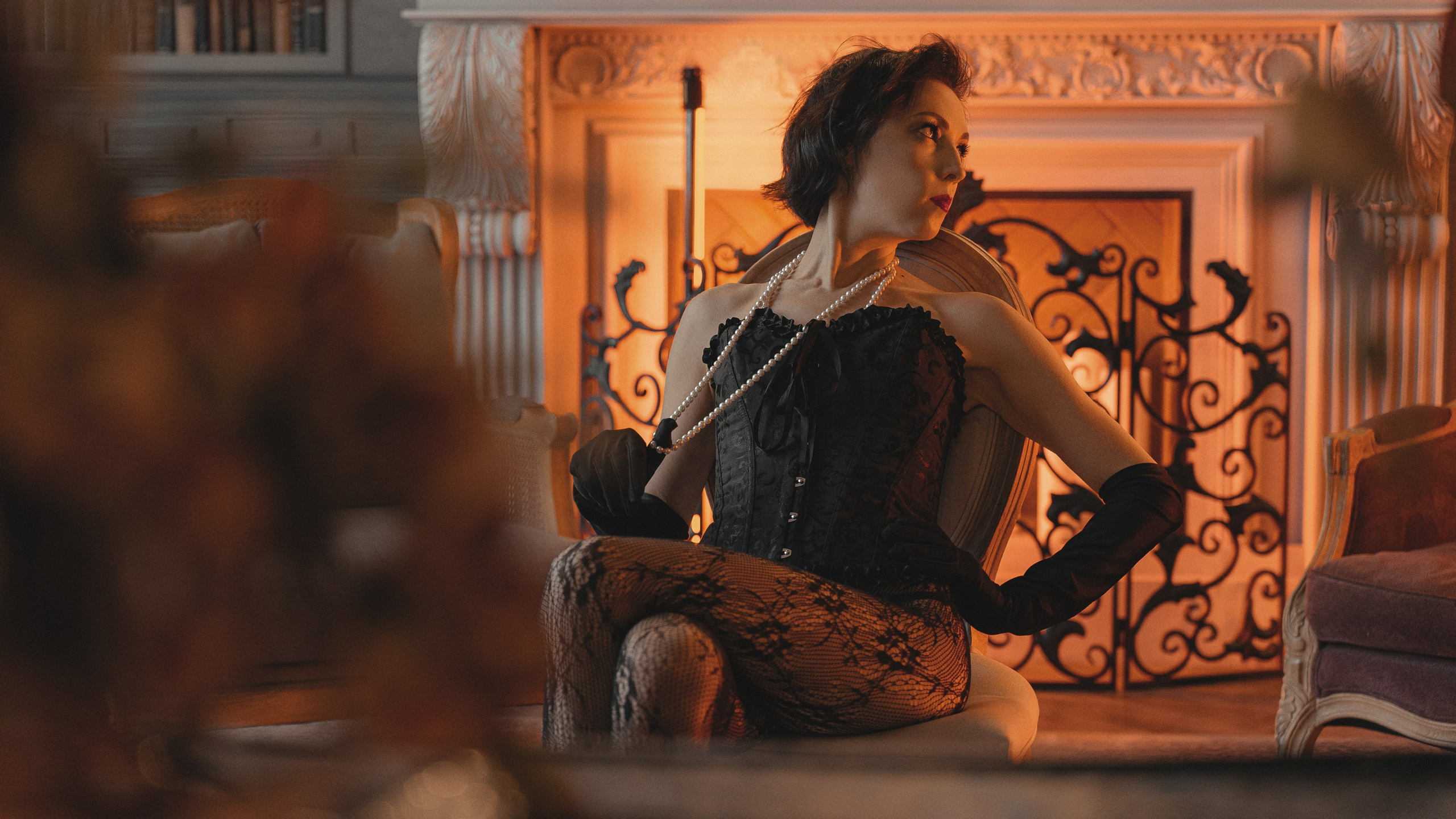 boudoir portrait in Dubai studio