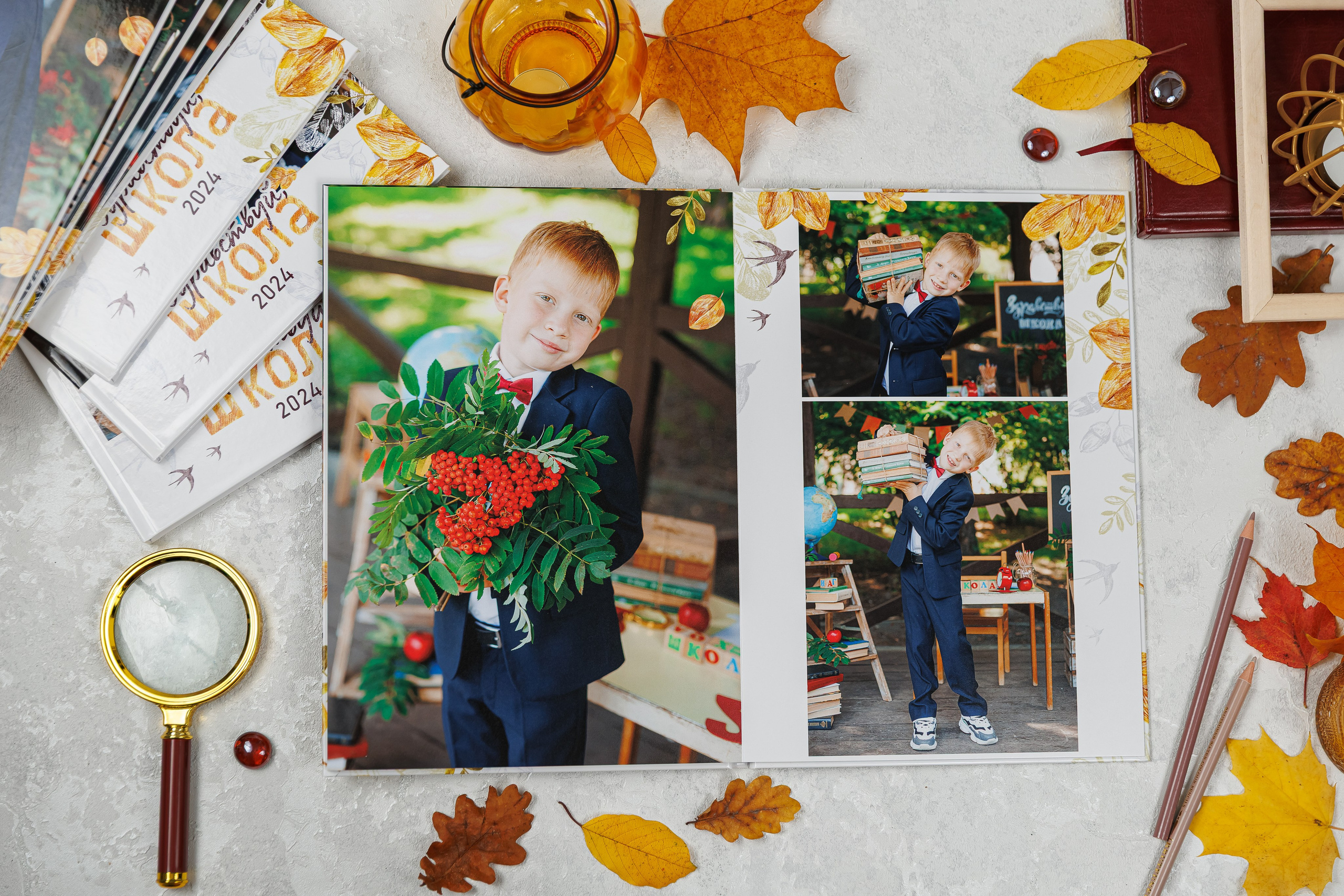 Выпускные альбомы 4 класс. Семейный и детский фотограф Комина Елена, Власиха, Одинцово